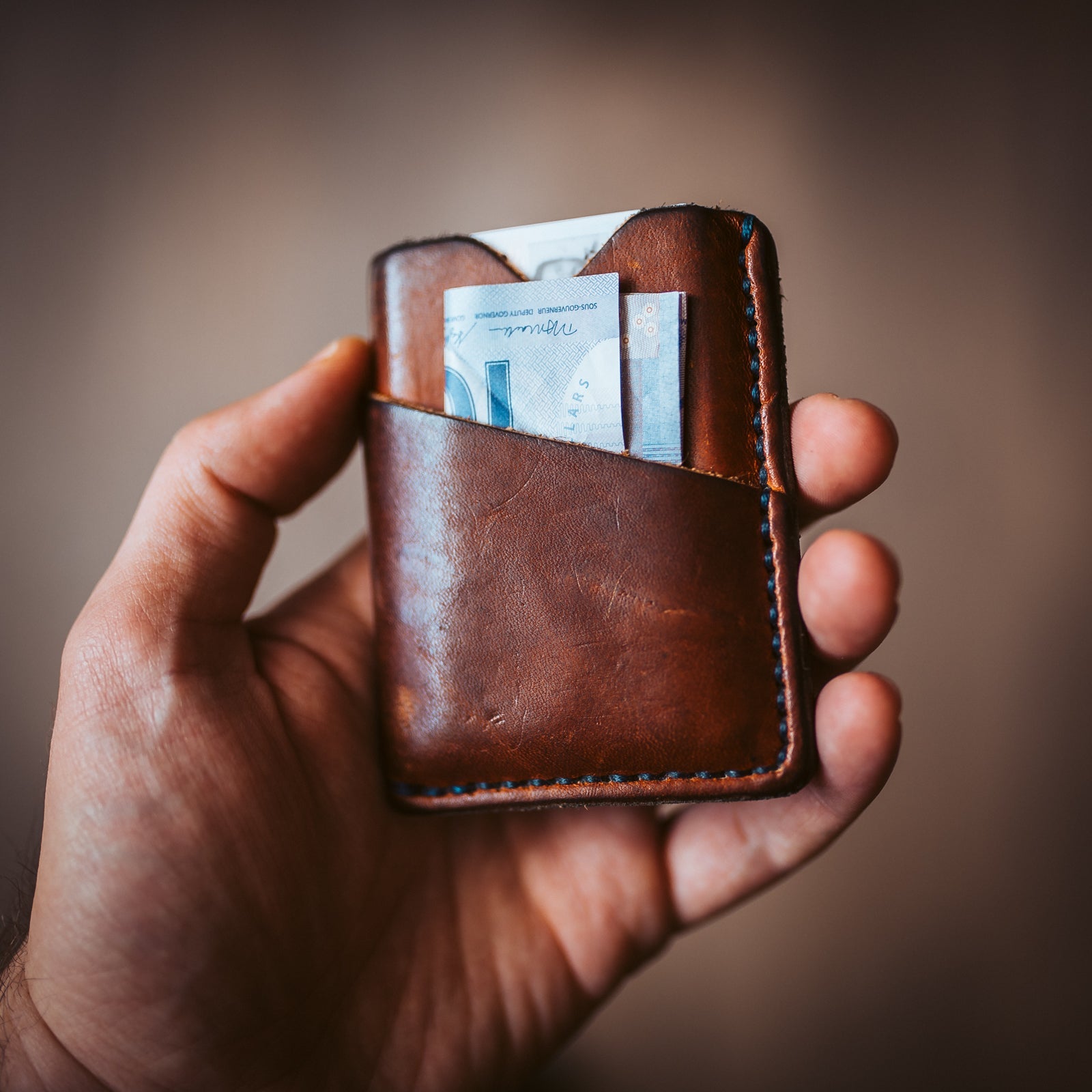 Patina on Leather Cardholder