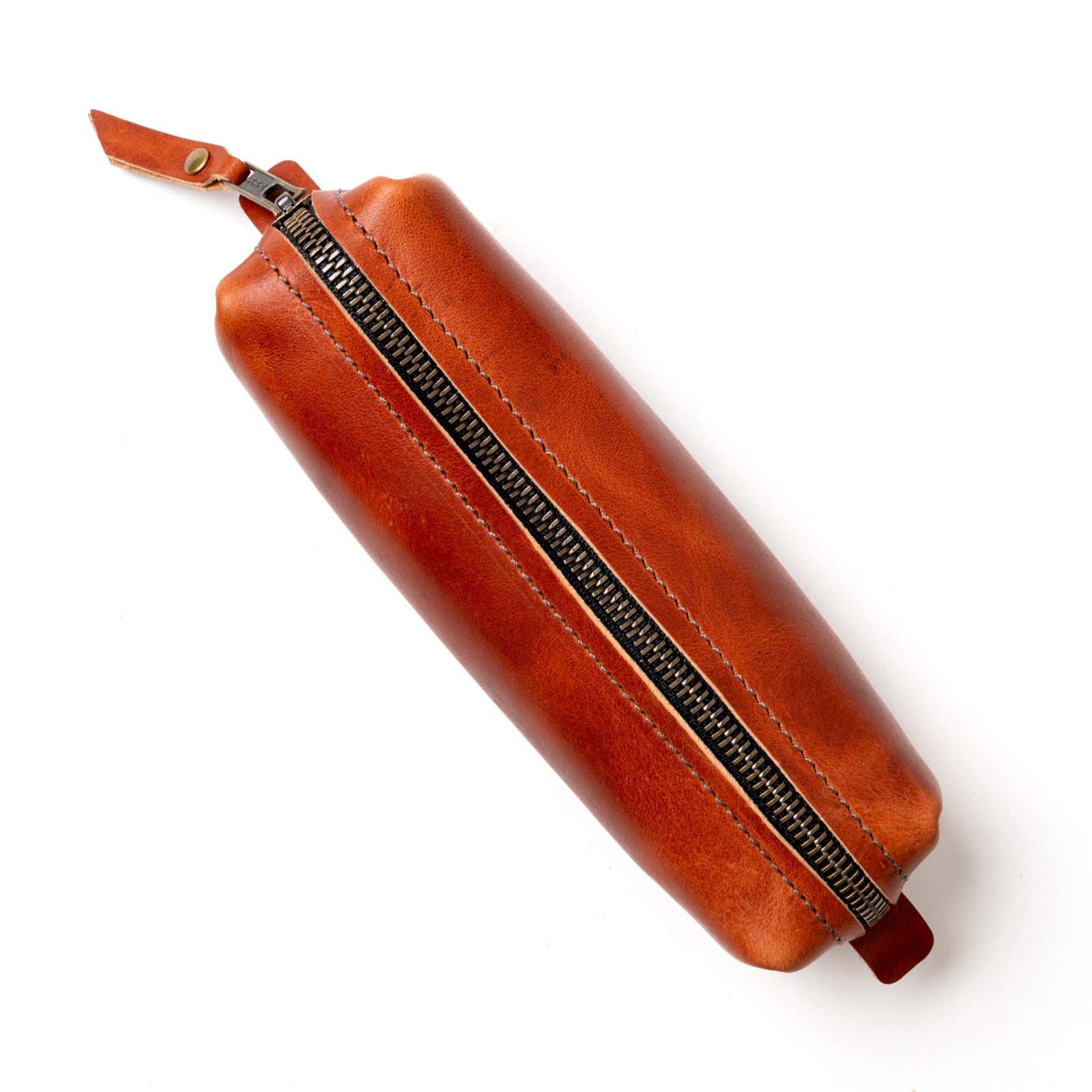 Leather Pencil Case - English Tan