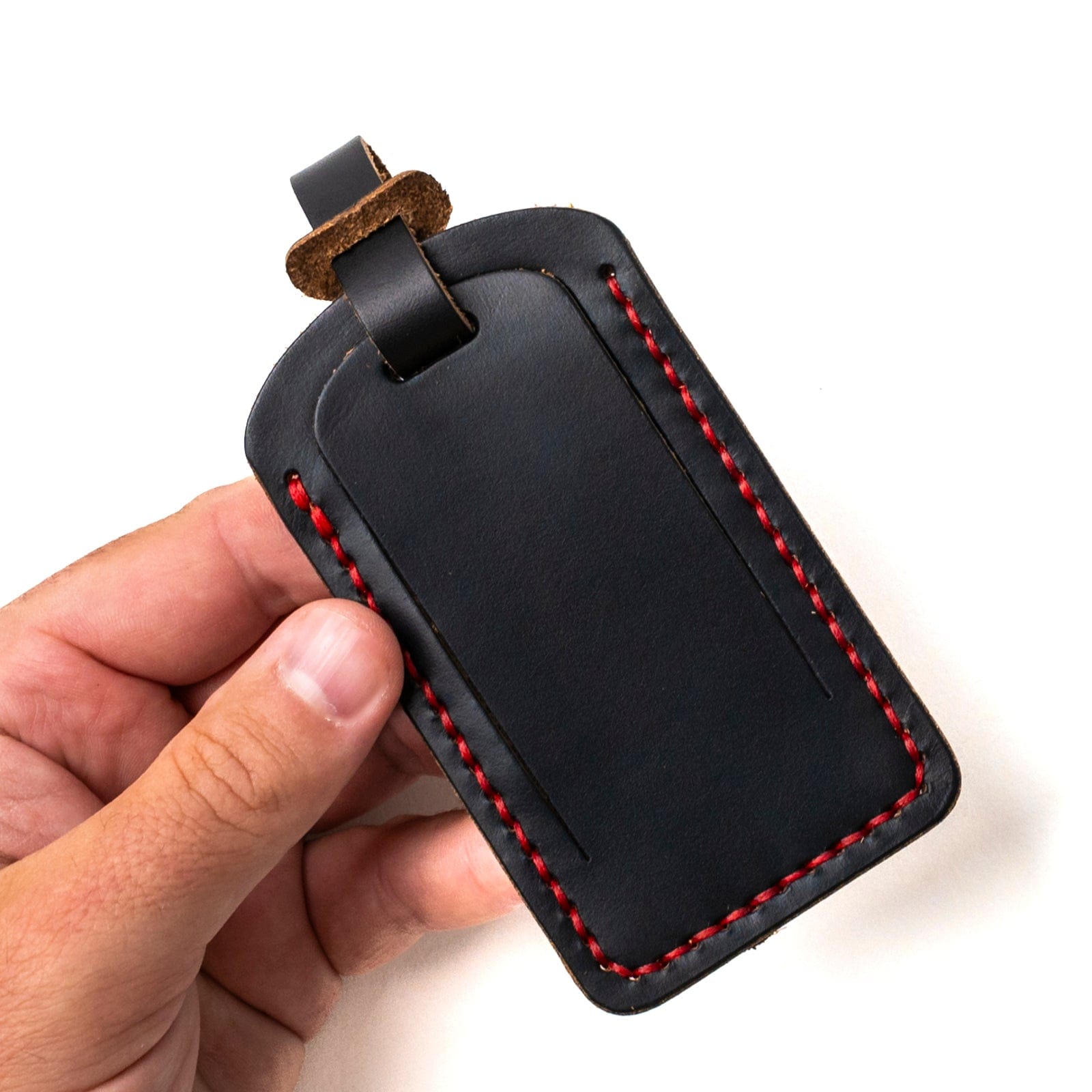 DIY Leather Luggage Tag Kit - Black Popov Leather®