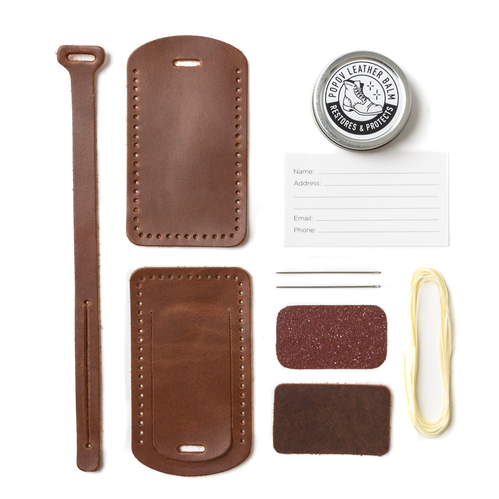 DIY Leather Luggage Tag Kit - Natural Popov Leather®
