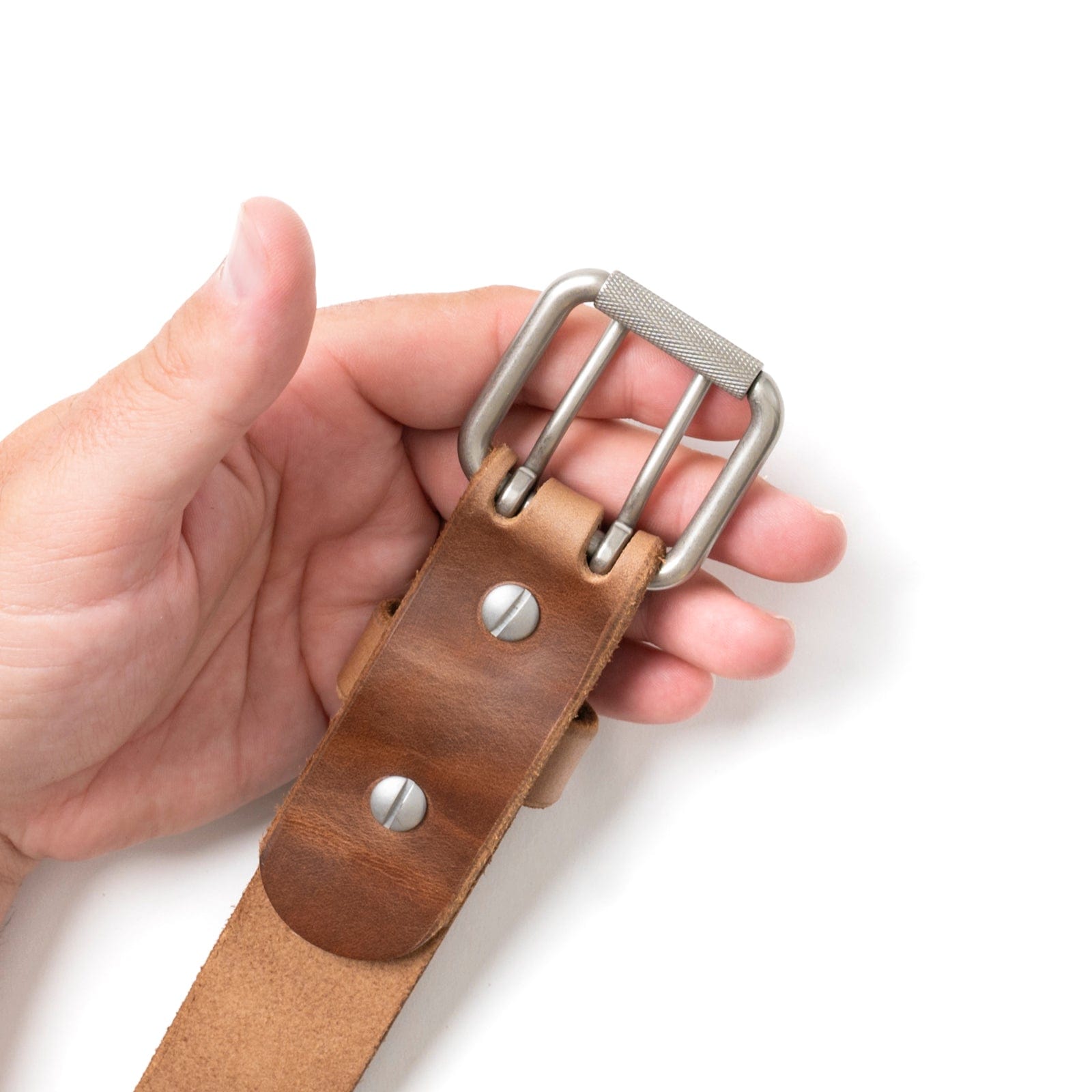 Leather 2 Prong Belt - Natural Popov Leather®