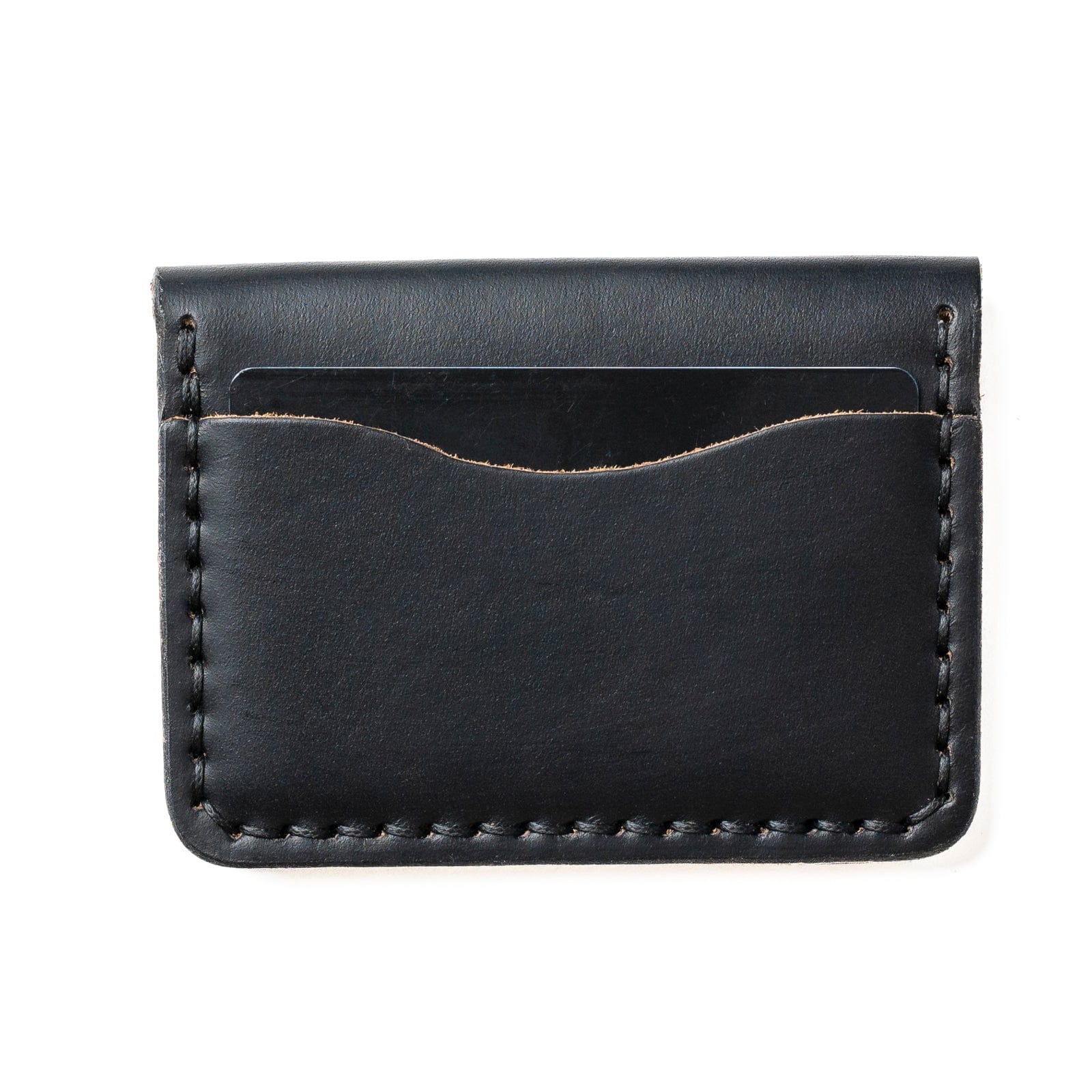 Leather 5 Card Wallet - Black