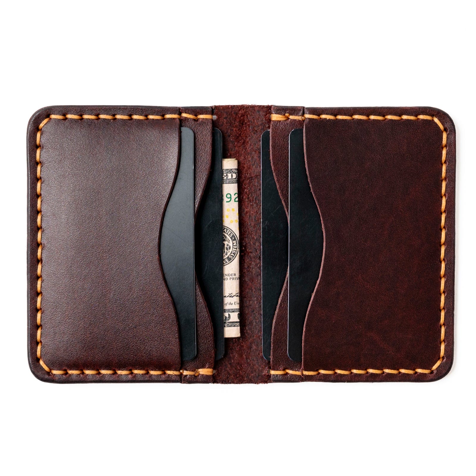 Leather 5 Card Wallet - Oxblood Popov Leather®