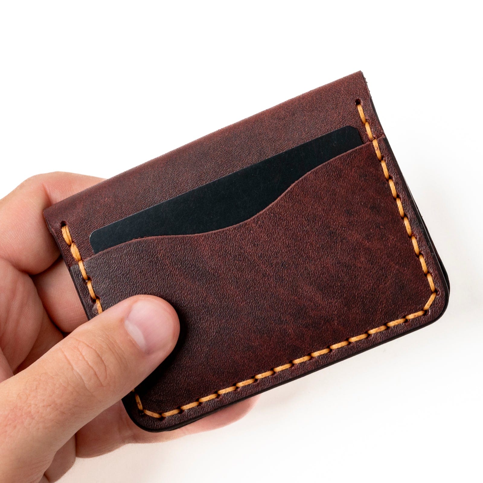 Leather 5 Card Wallet - Oxblood Popov Leather®