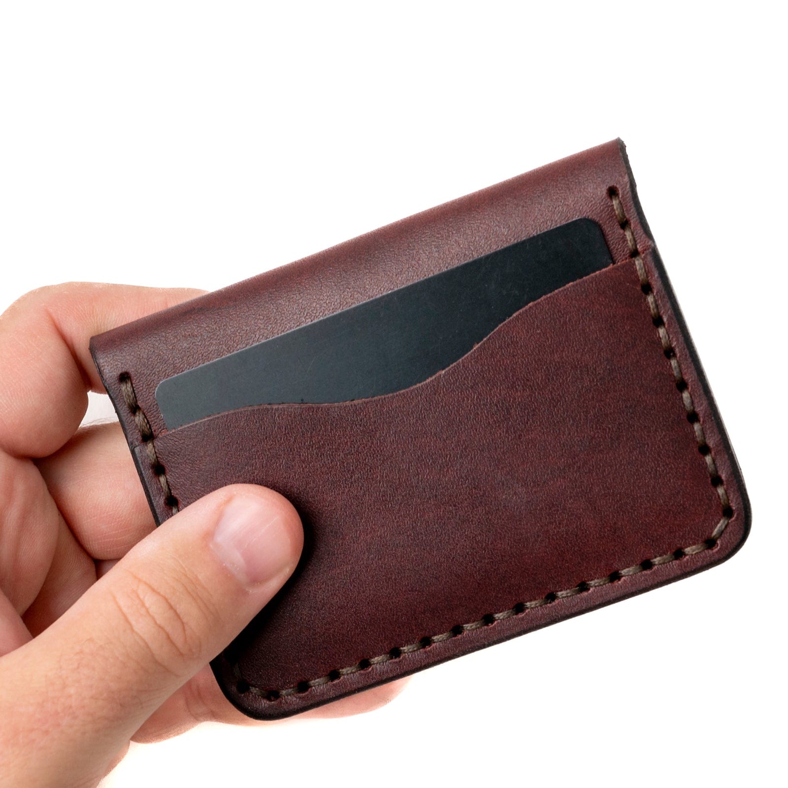 Leather 5 Card Wallet - Oxblood Popov Leather®