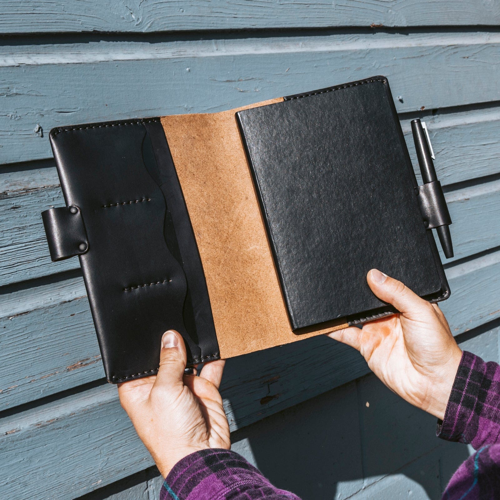 Bainbridge Letter Notebook Cover - outlet Tan / Personalized / American Full Grain Leather / Handmade in the US