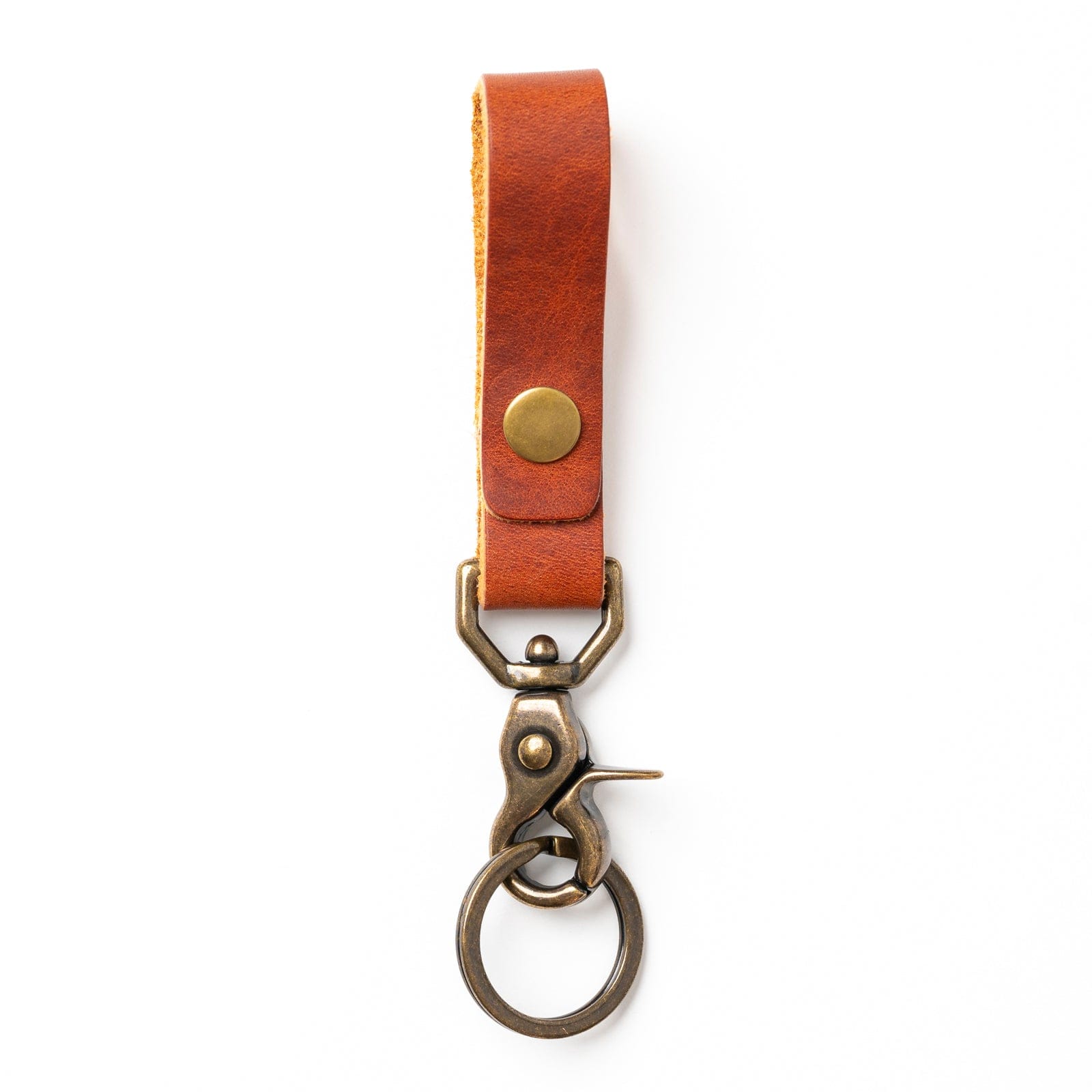 Black Belt Loop Keychain: Natural Leather with Lifetime Warranty 