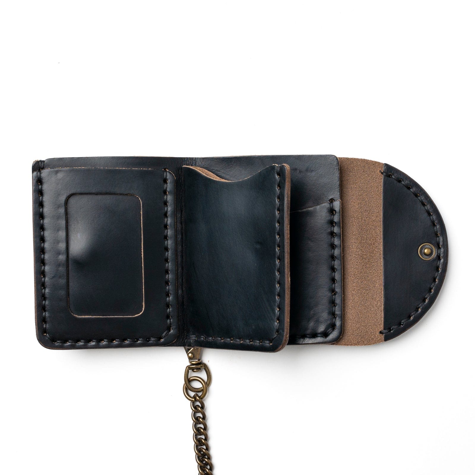 Leather Biker Wallet Black