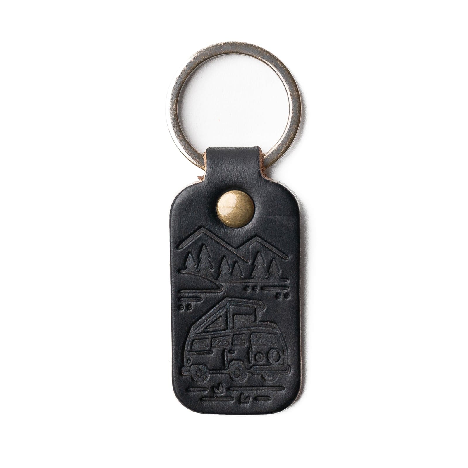 Leather Camper Van Keyfob - Black Popov Leather®