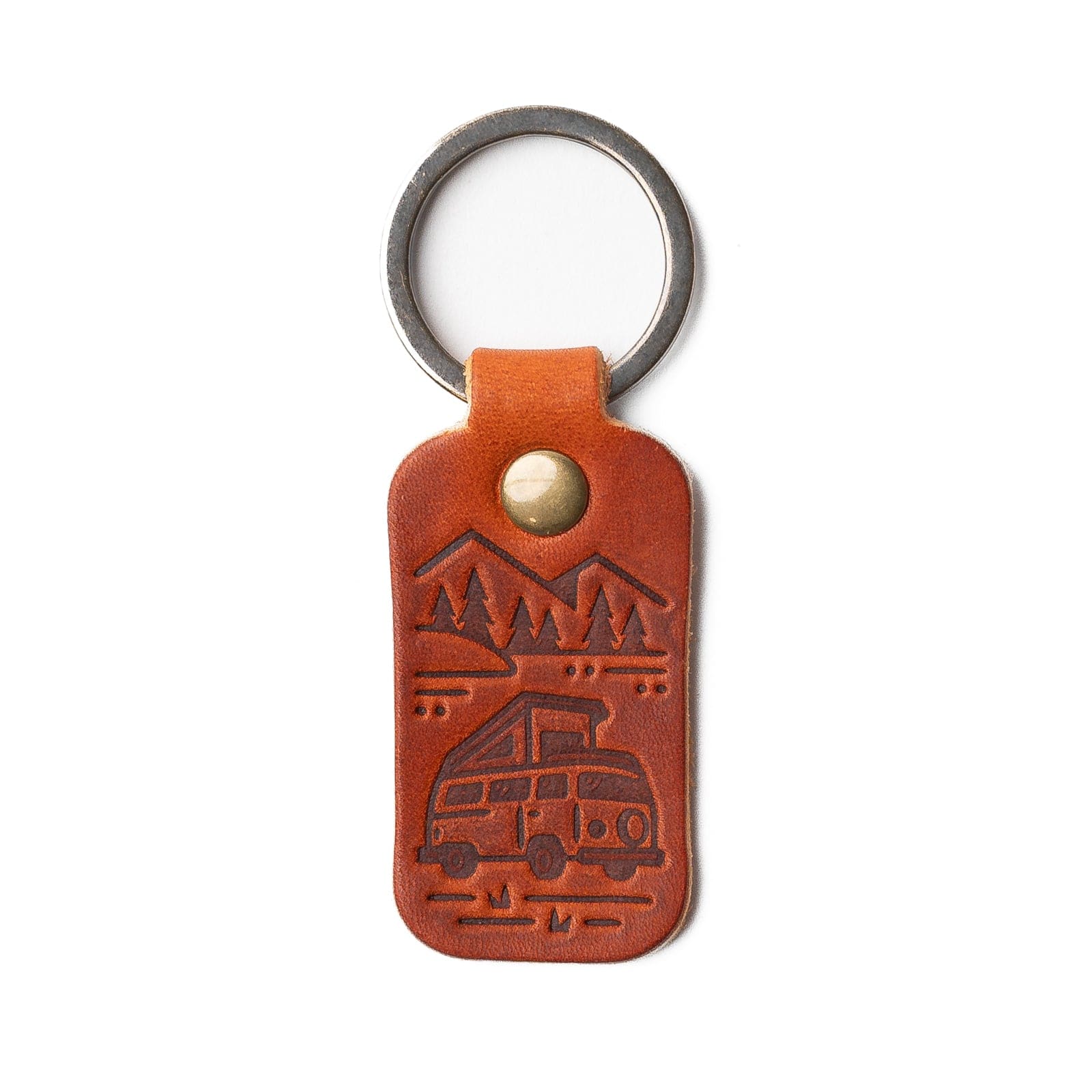 Leather Camper Van Keyfob - English Tan Popov Leather®