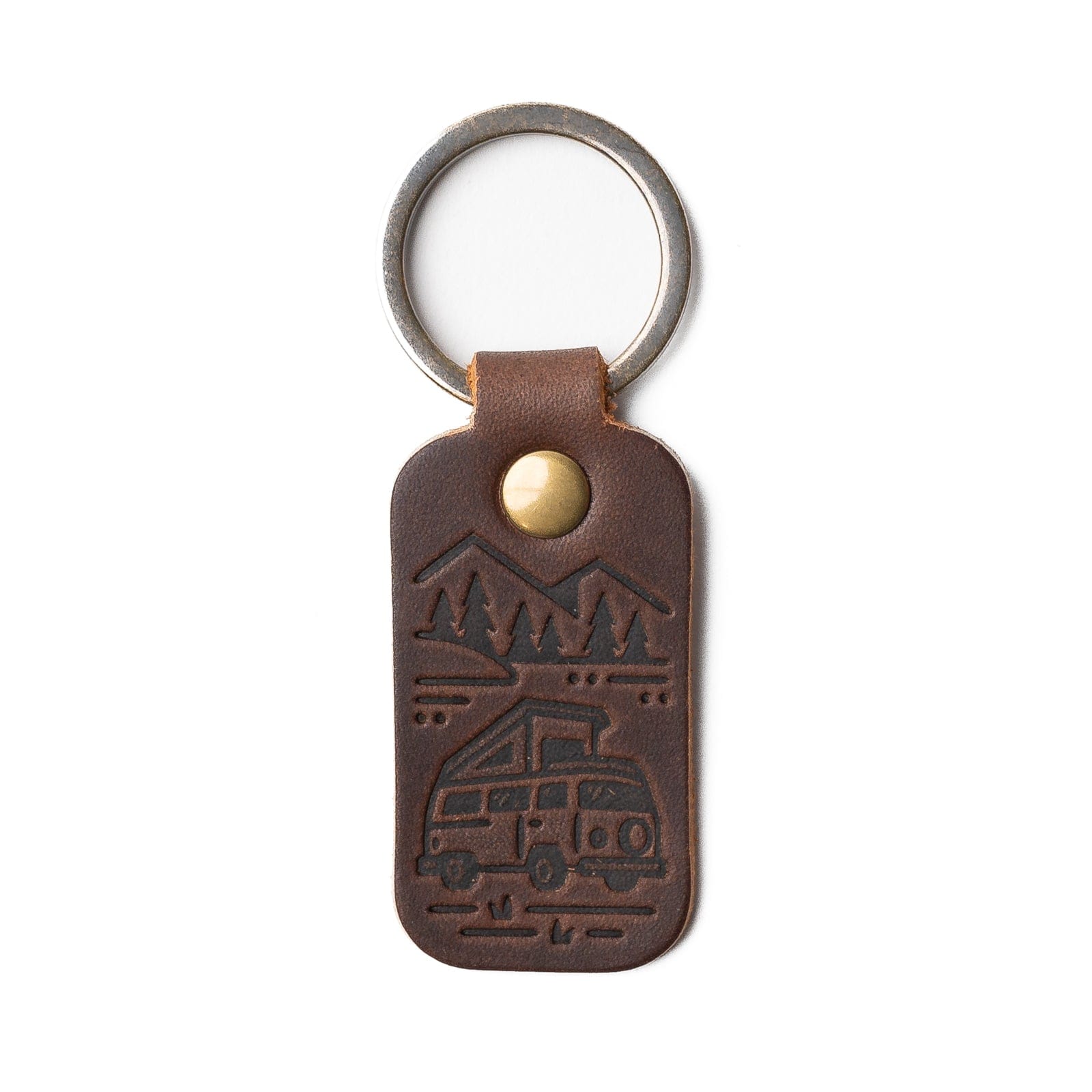 Leather Camper Van Keyfob - Heritage Brown Popov Leather®