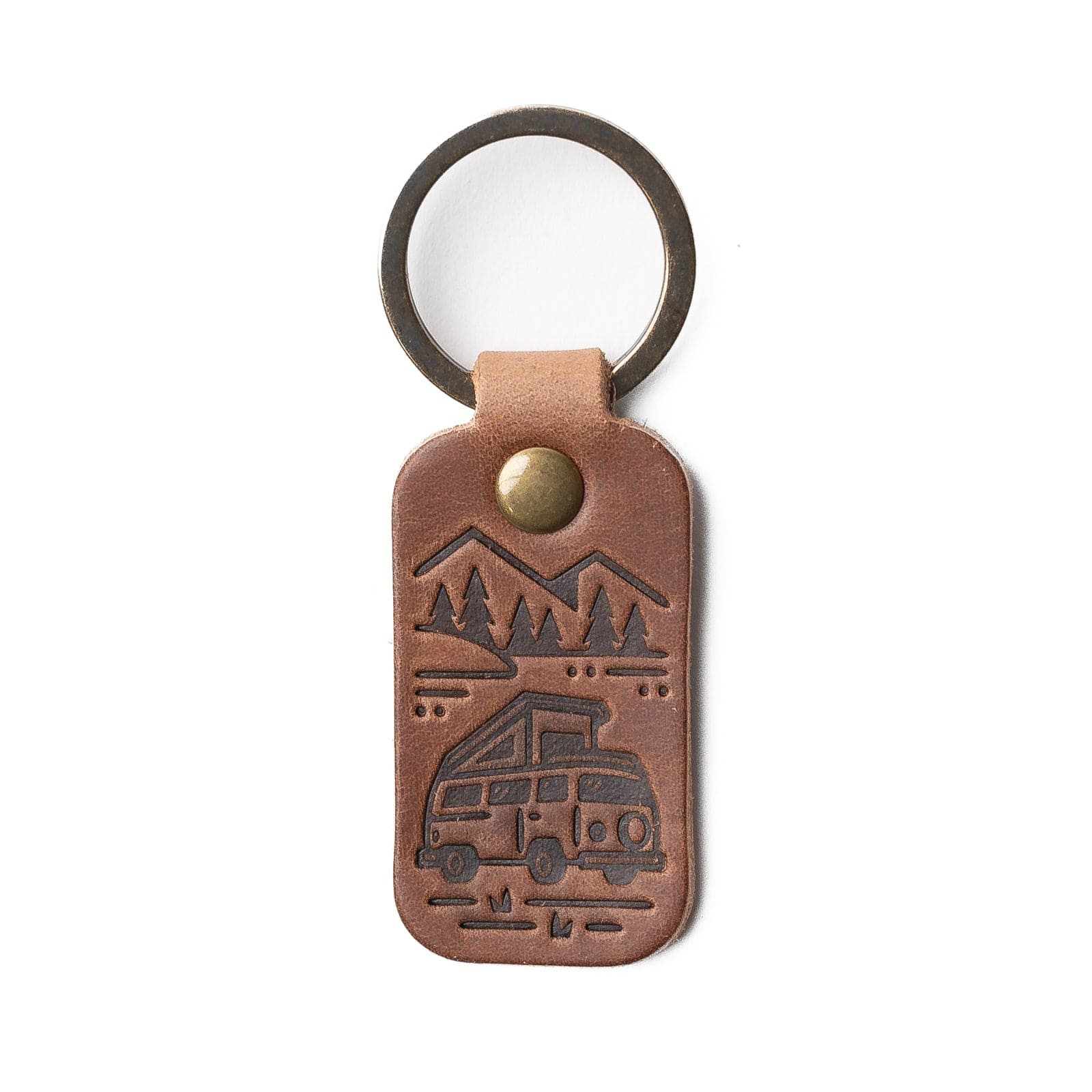 Leather Camper Van Keyfob - Natural Popov Leather®