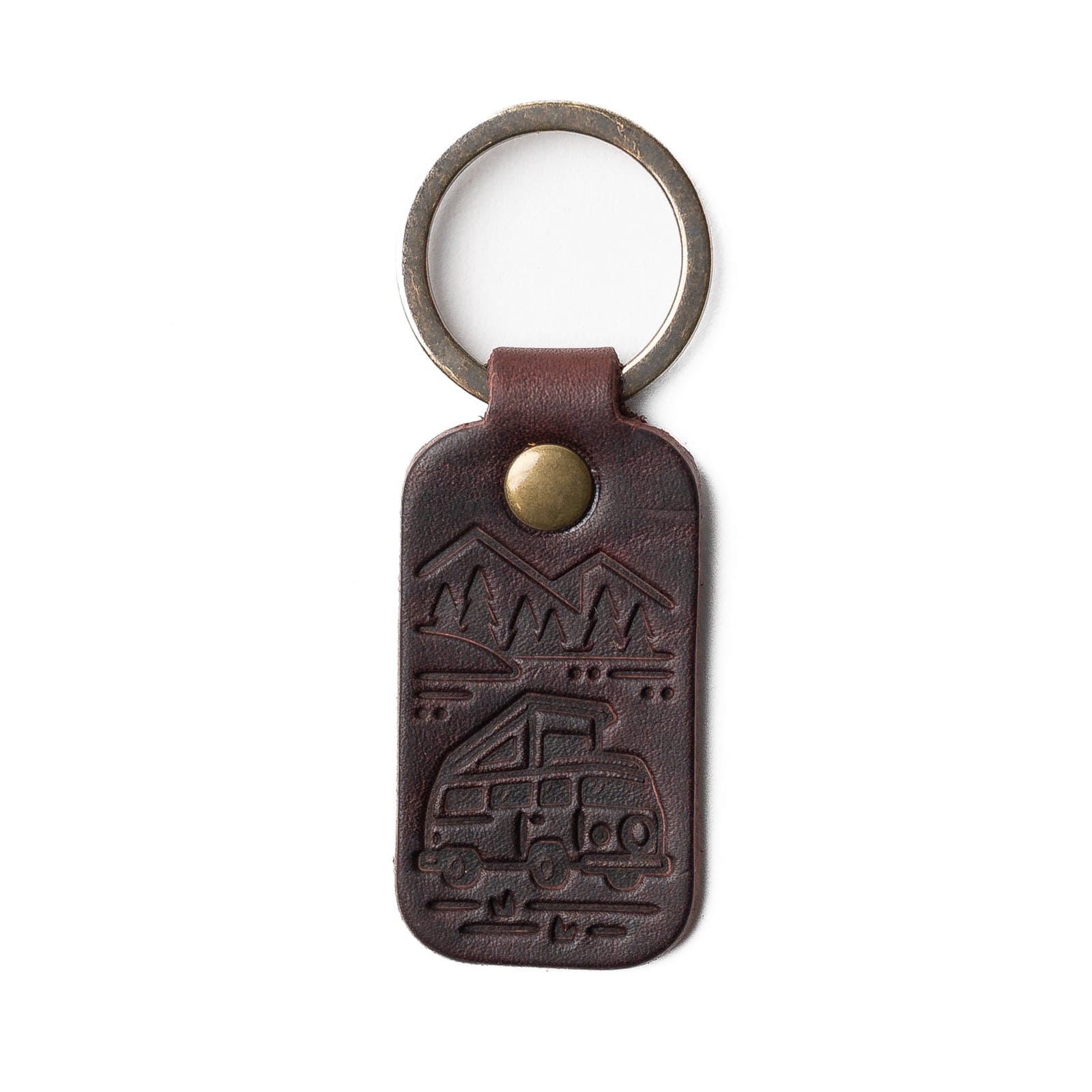 Leather Camper Van Keyfob - Oxblood Popov Leather®