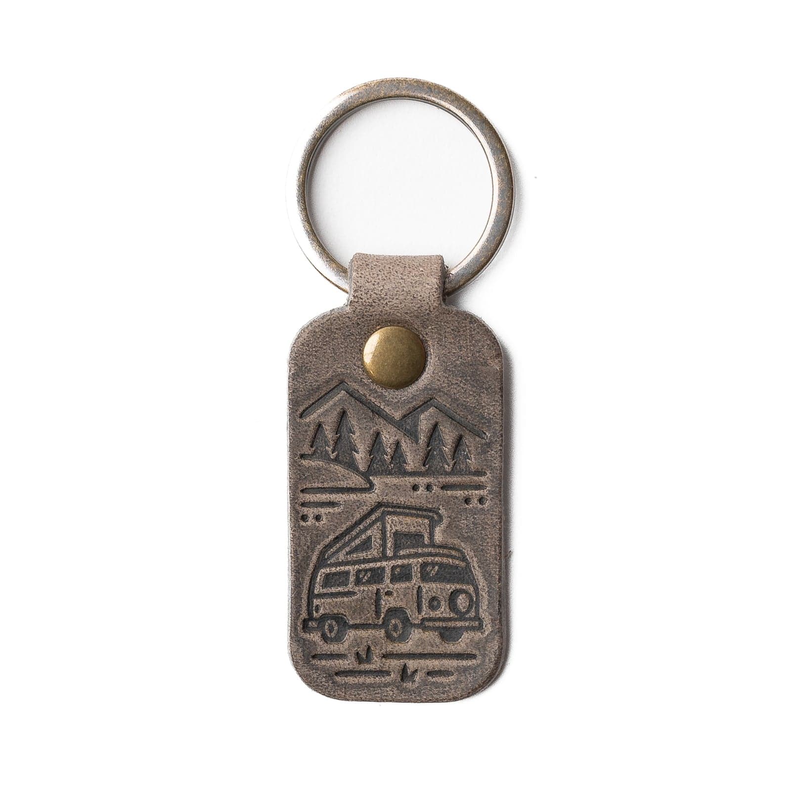 Leather Camper Van Keyfob - Slate Popov Leather®