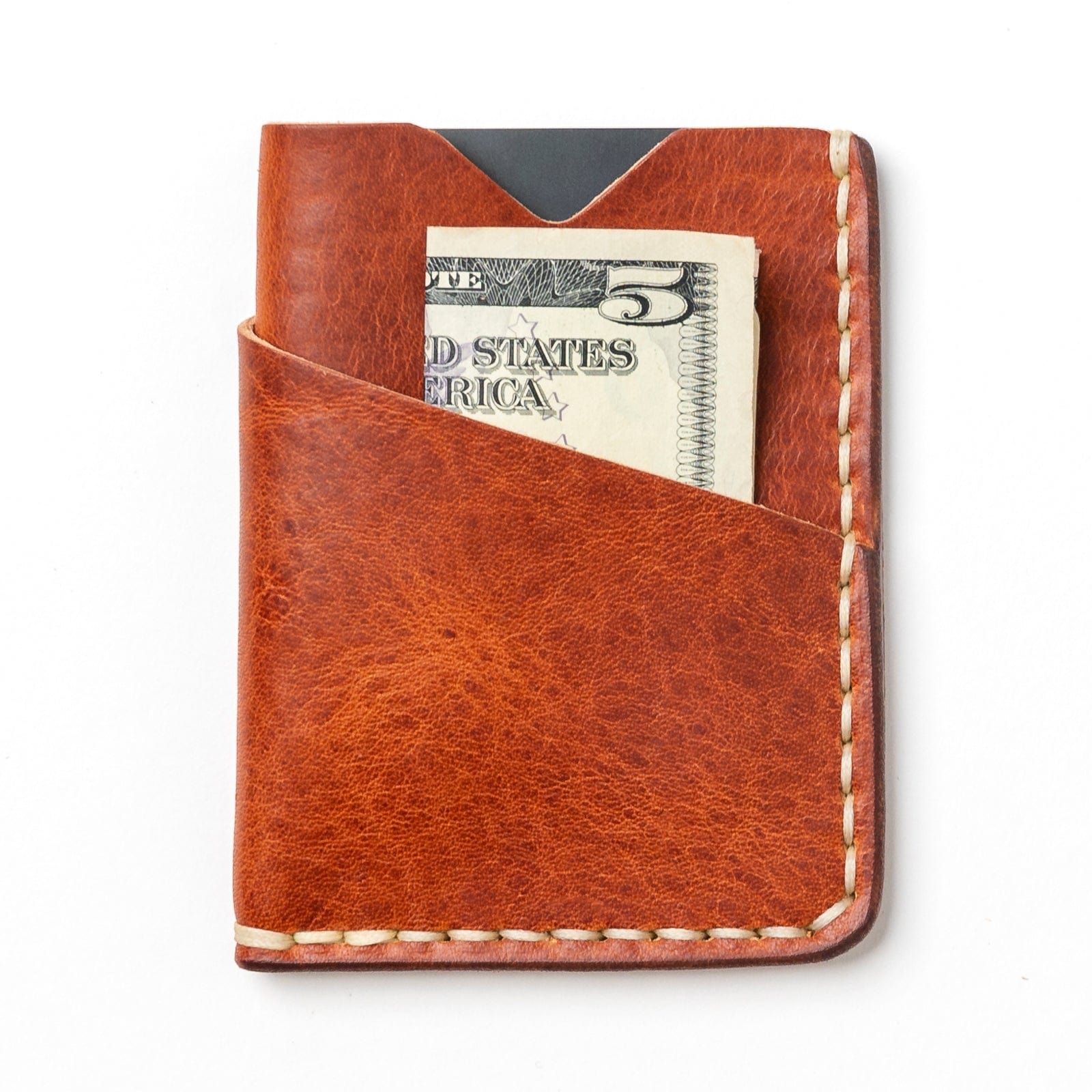 English Tan Leather Card Holder Your Front Pocket Companion Popov Leather