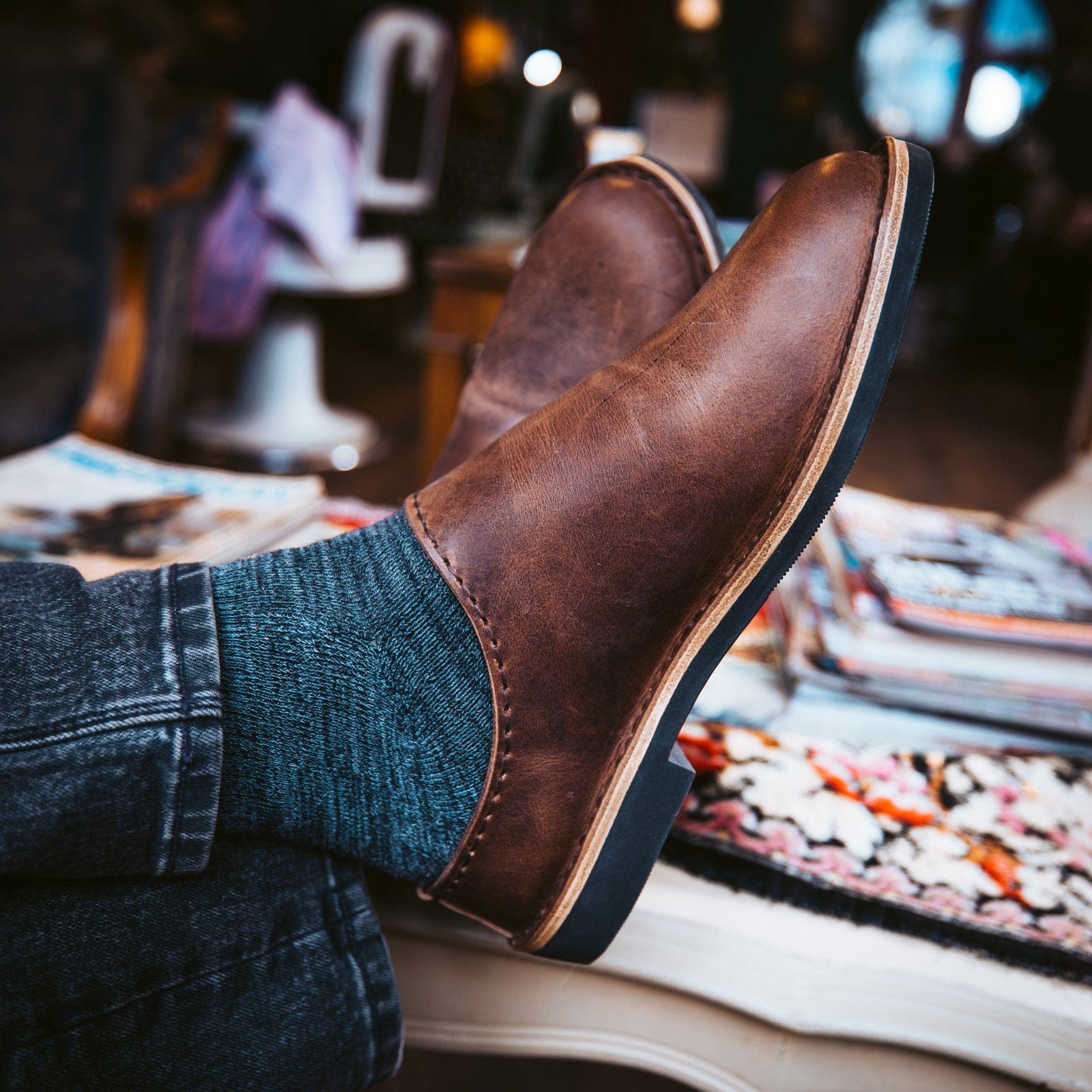 Heritage Brown Classic Slip On Step into Superior Comfort Popov Leather