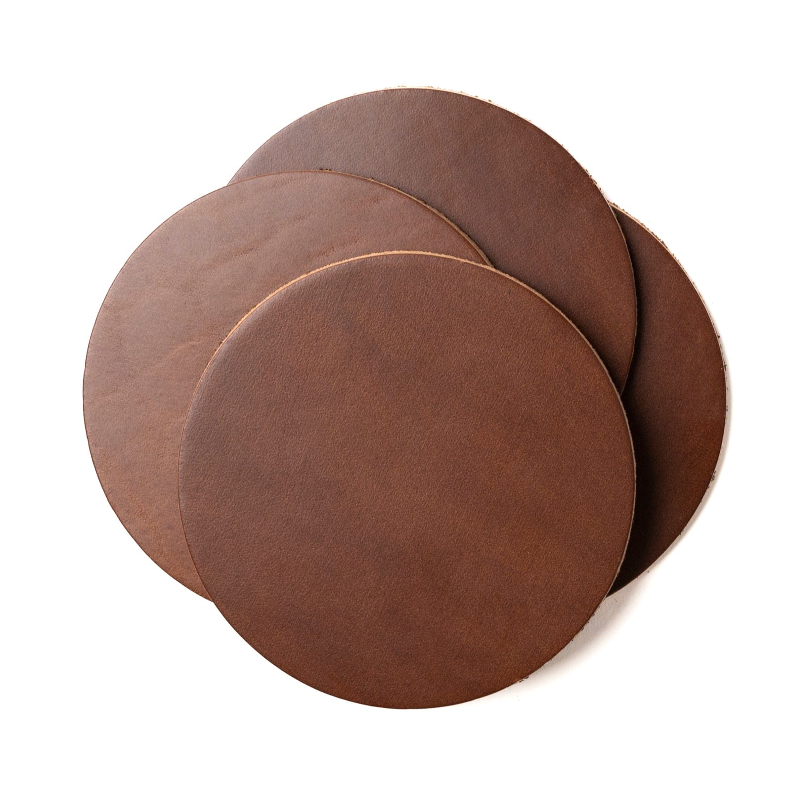 Leather Coasters 4 Pack - Blank - Natural Popov Leather®