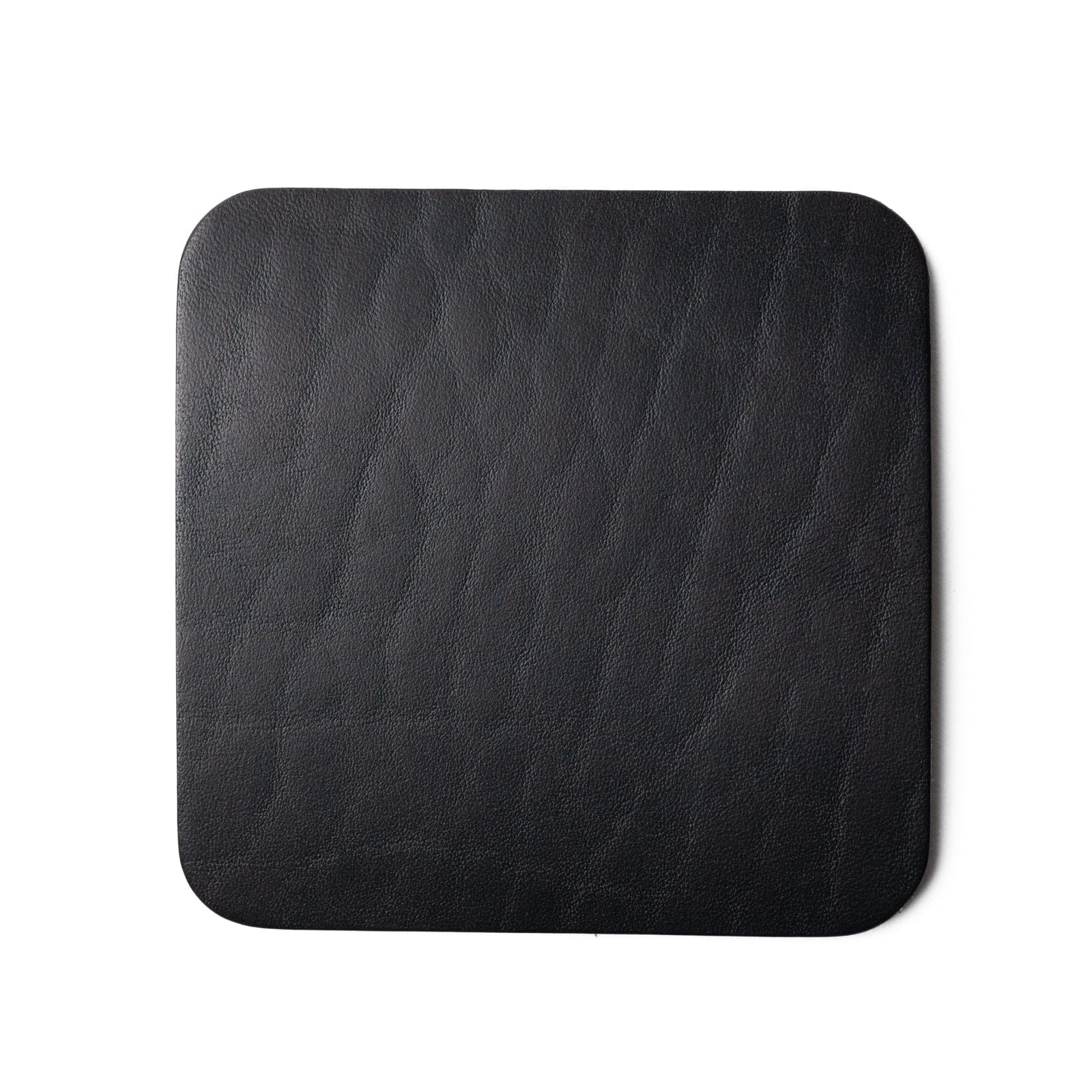 Leather Coasters 4 Pack - Square Blank - Black Popov Leather®