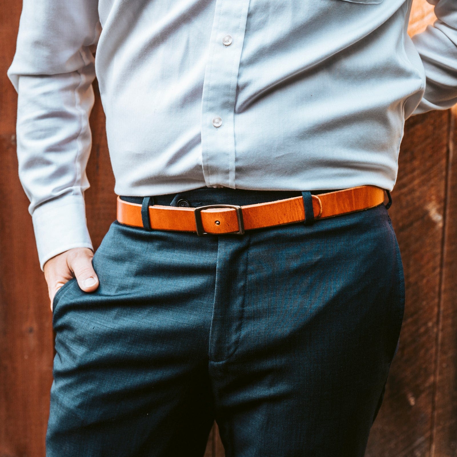 Leather Conway Belt - English Tan Popov Leather®