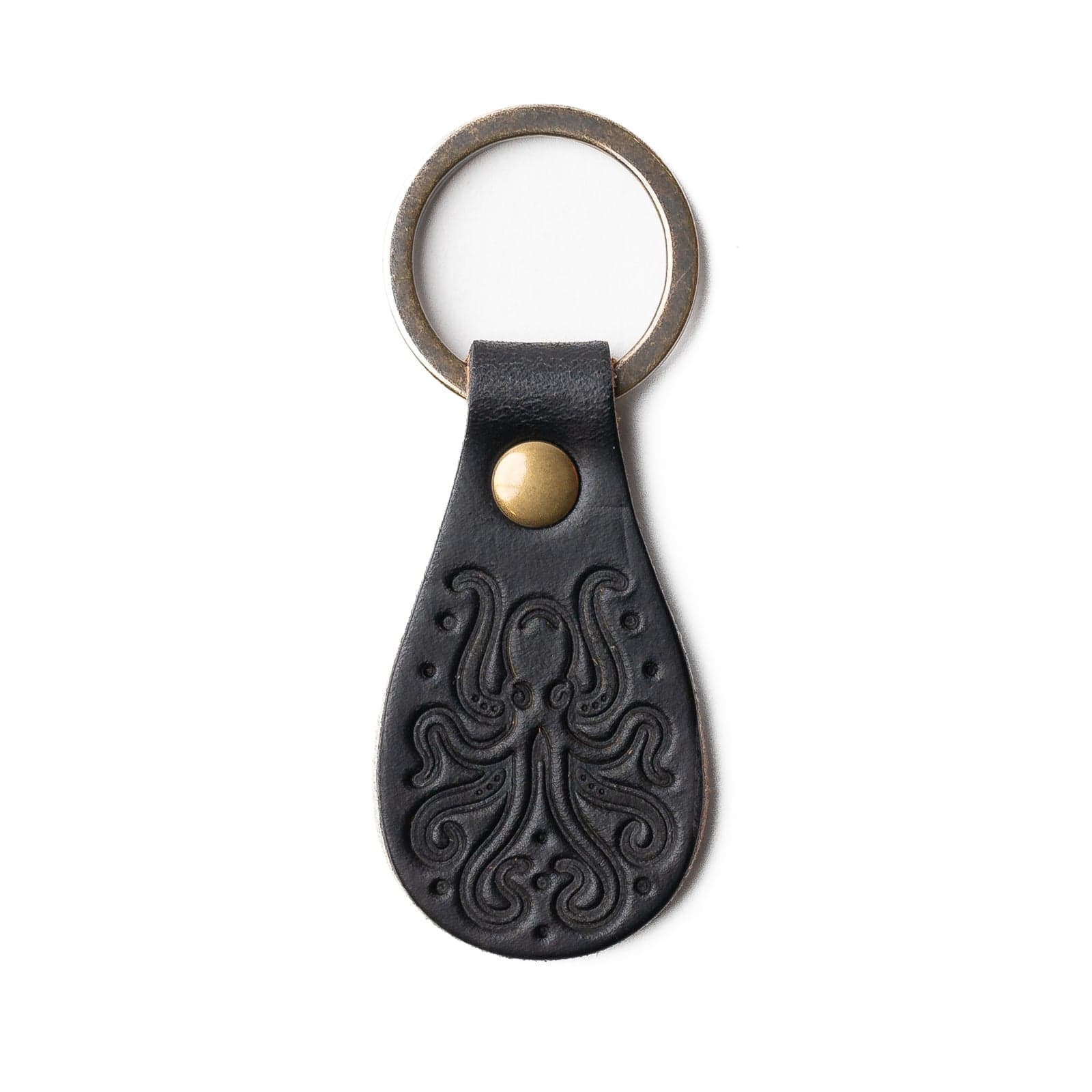 Leather Kraken Keyfob - Black Popov Leather®