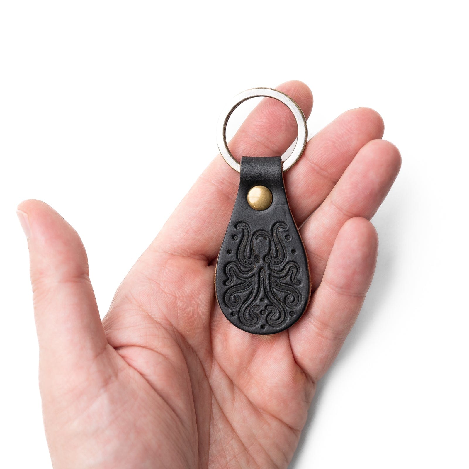 Leather Kraken Keyfob - Black Popov Leather®