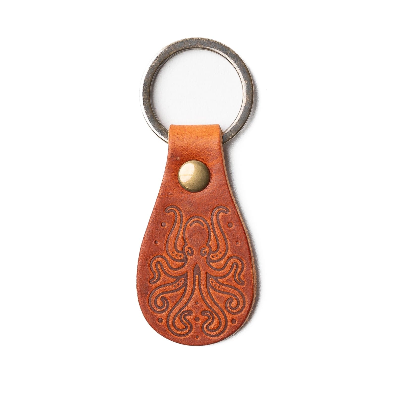 Leather Kraken Keyfob - English Tan Popov Leather®