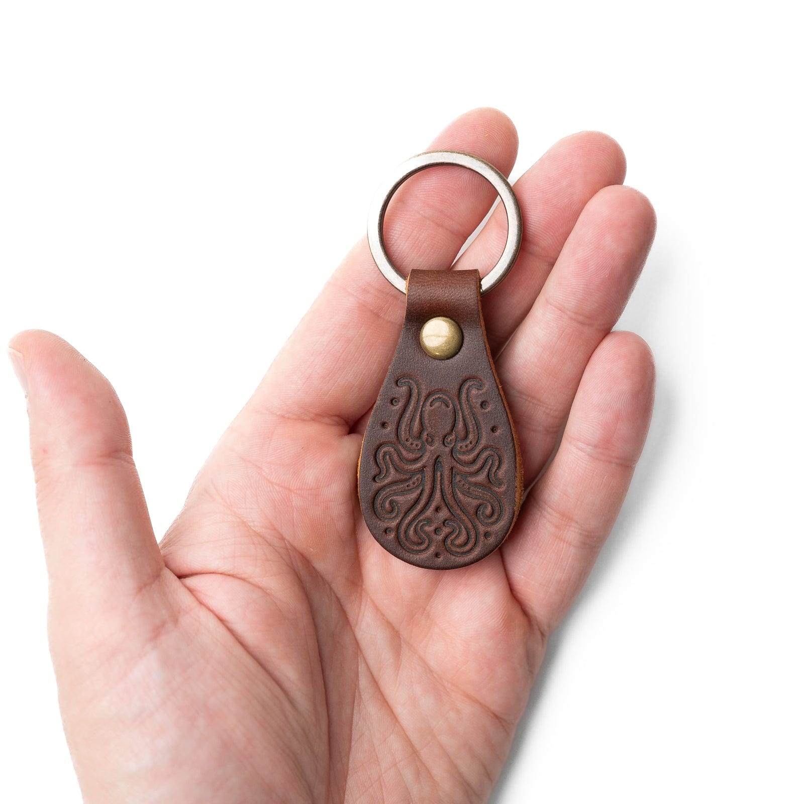 Leather Kraken Keyfob - Heritage Brown Popov Leather®