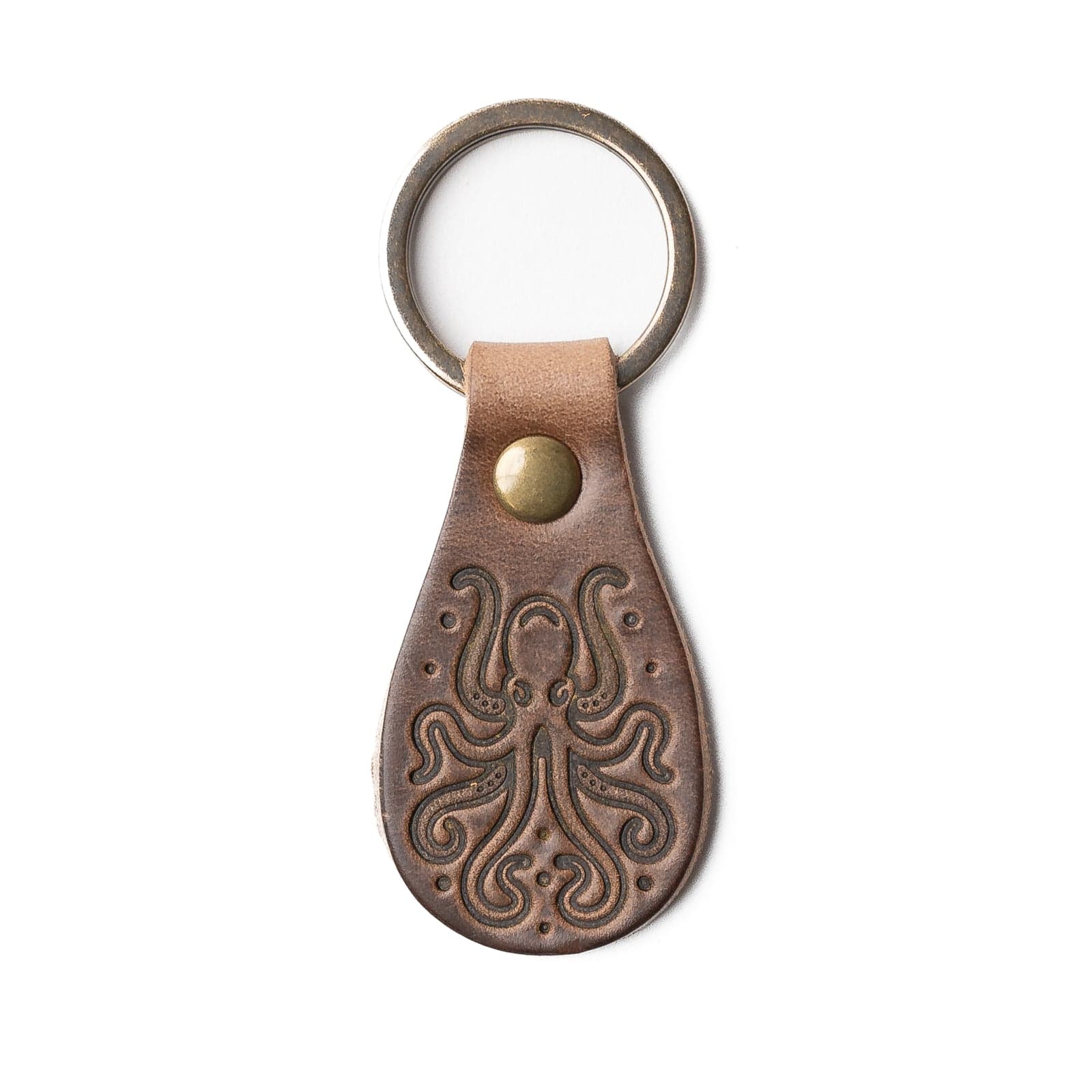 Leather Kraken Keyfob - Natural Popov Leather®