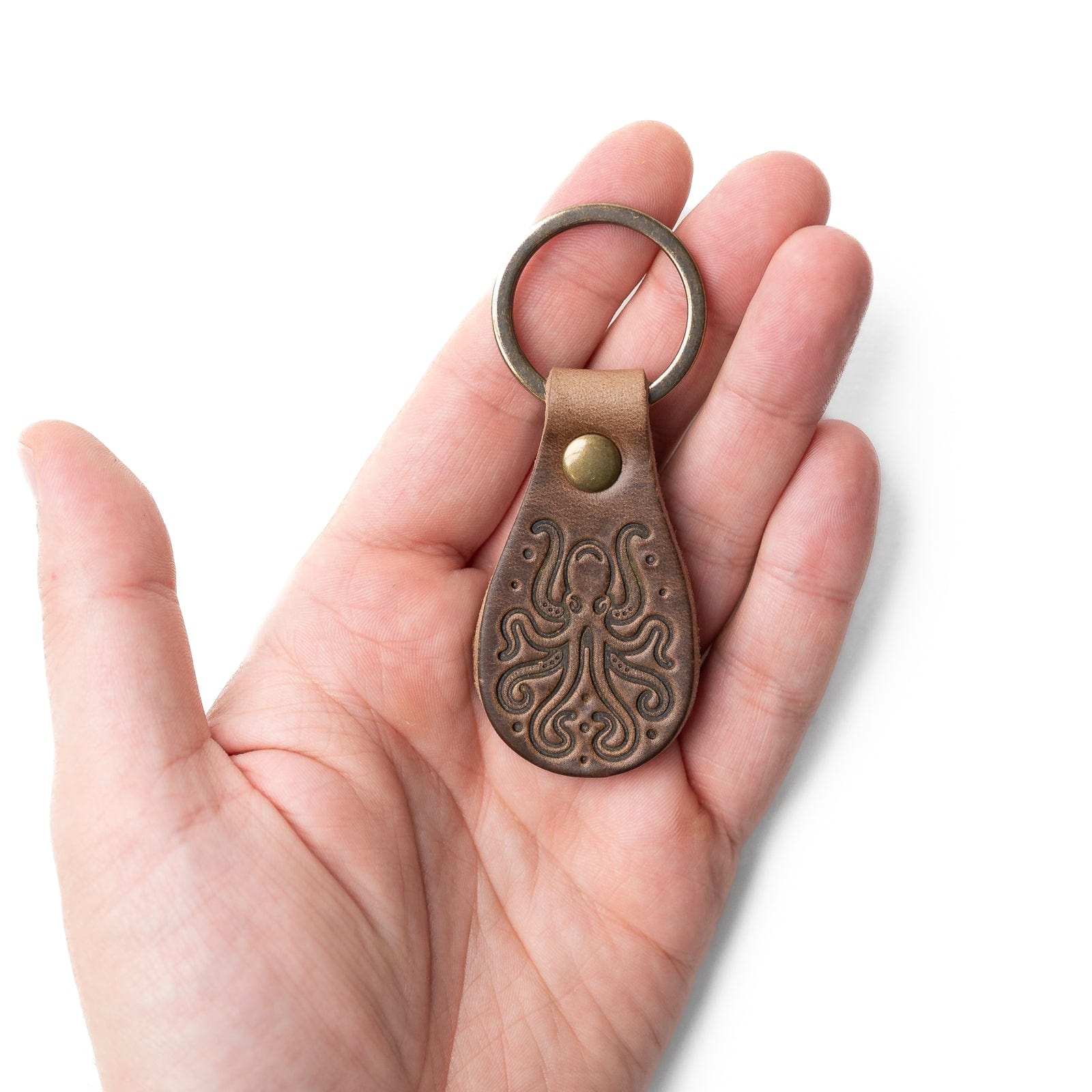 Leather Kraken Keyfob - Natural Popov Leather®