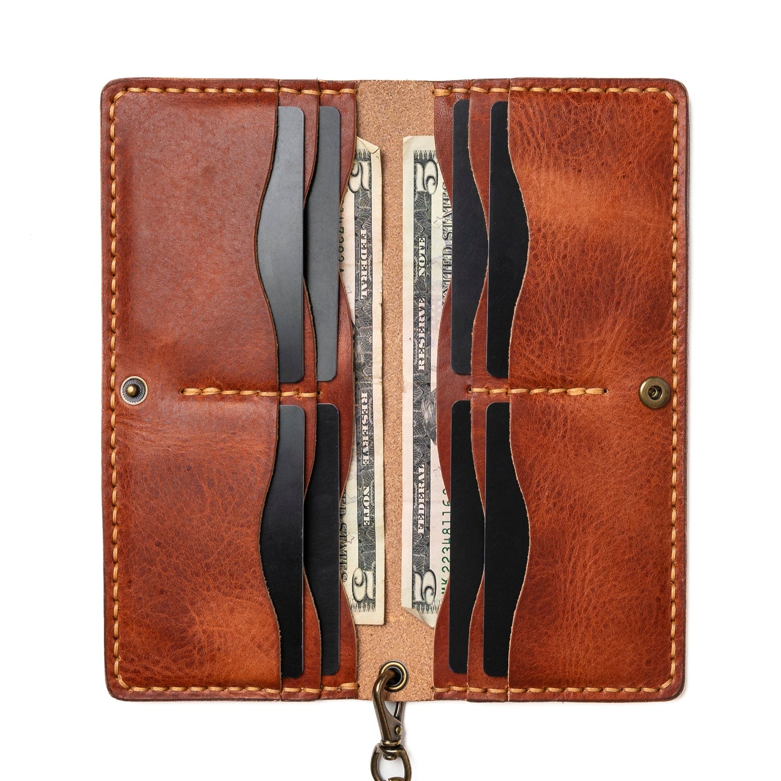Leather Long Wallet - English Tan