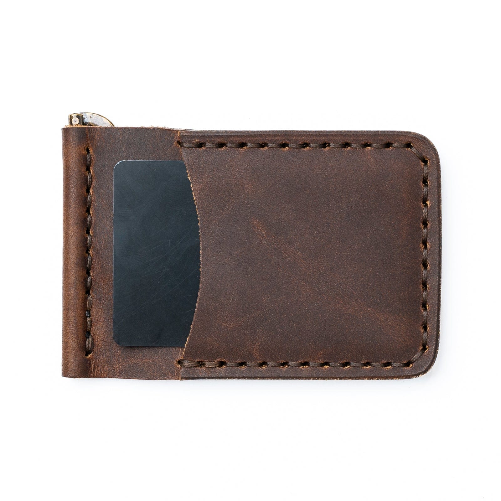 Leather Money Clip Wallet - Heritage Brown