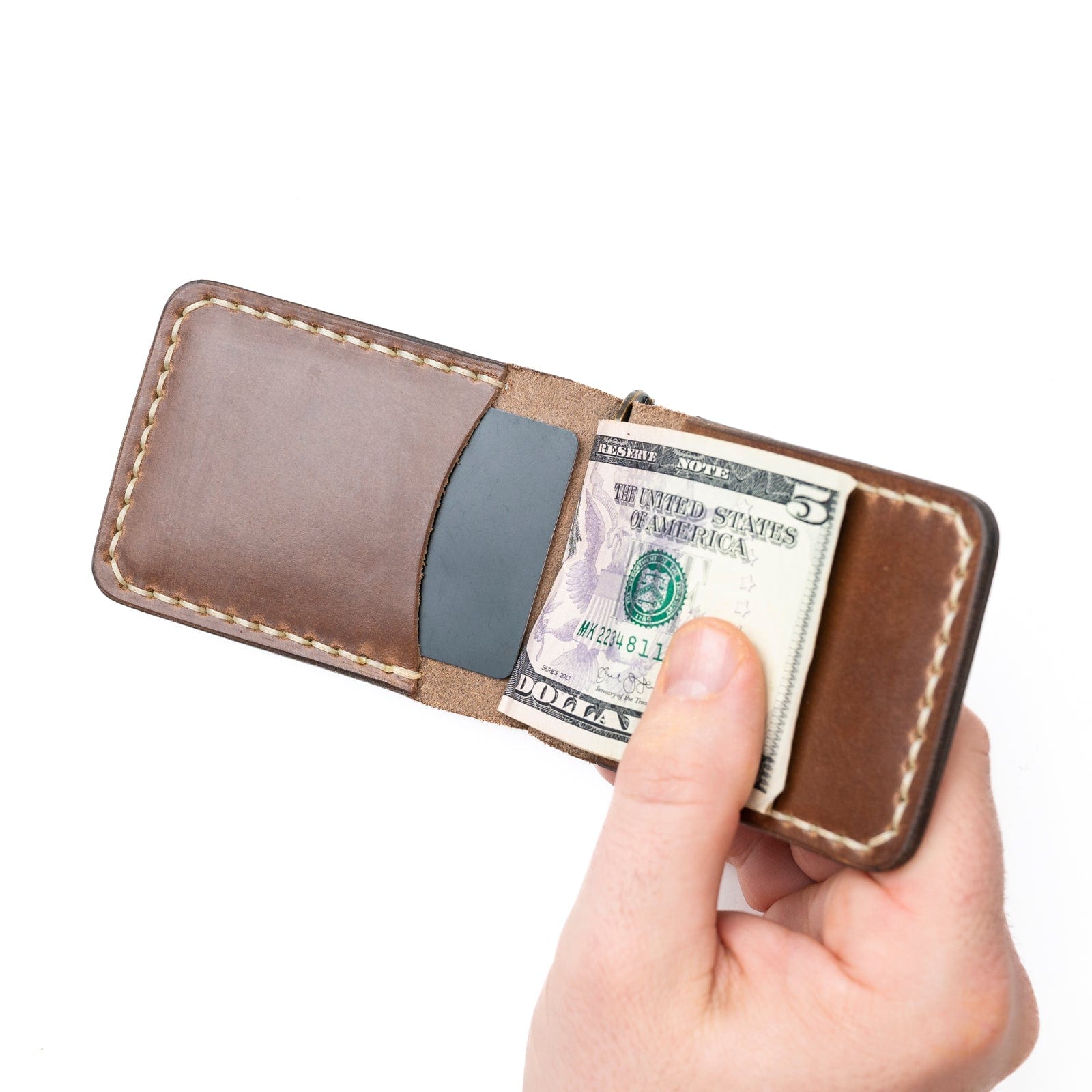 Light Brown Money Clip Wallets sale