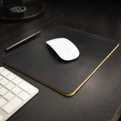 Black Mouse Pad: Premium Quality for Everyday Use - Popov Leather®