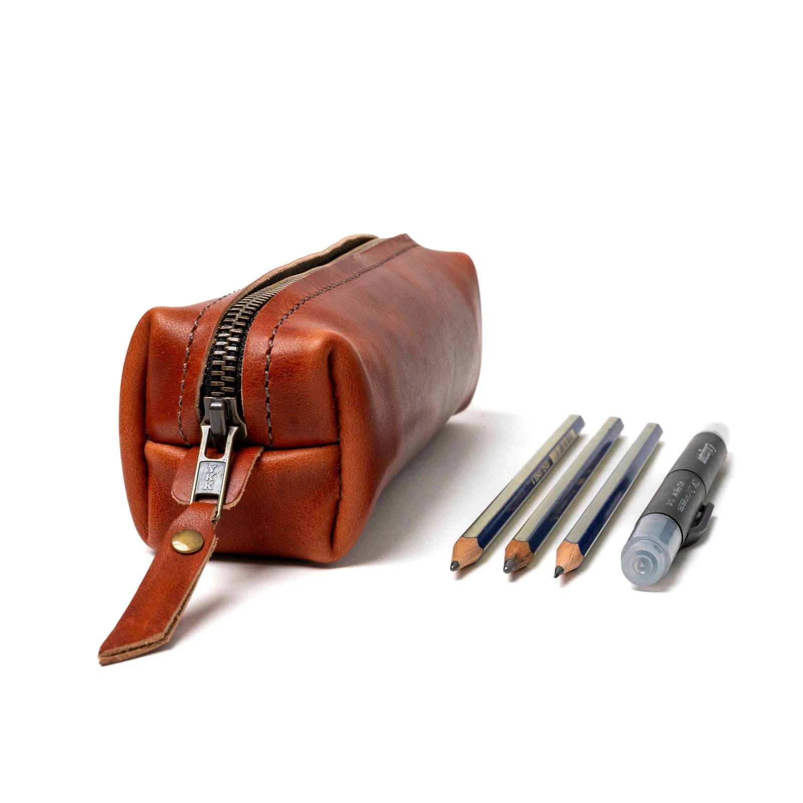 Leather Pencil Case - English Tan Popov Leather®