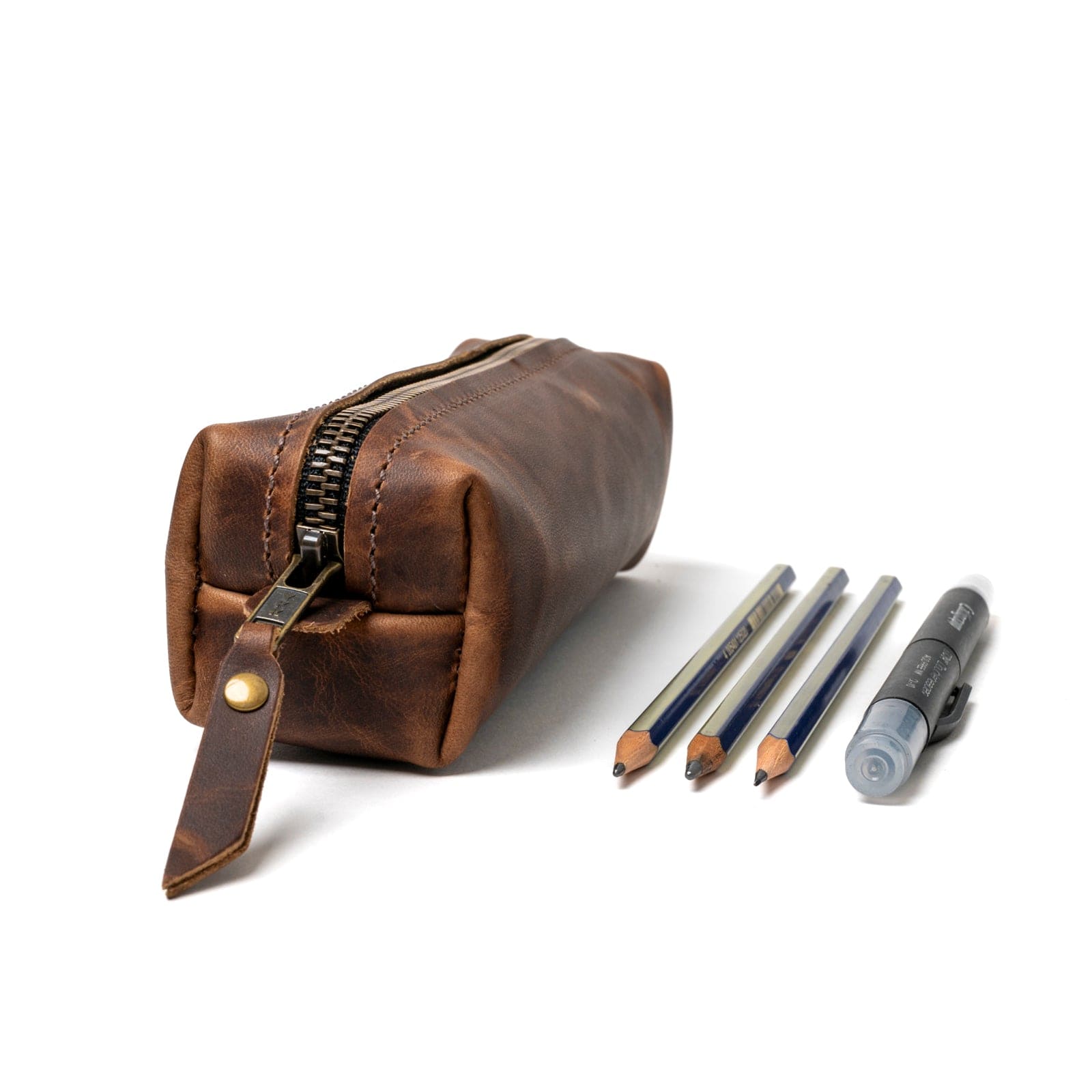 Leather Pencil Case - Heritage Brown Popov Leather®