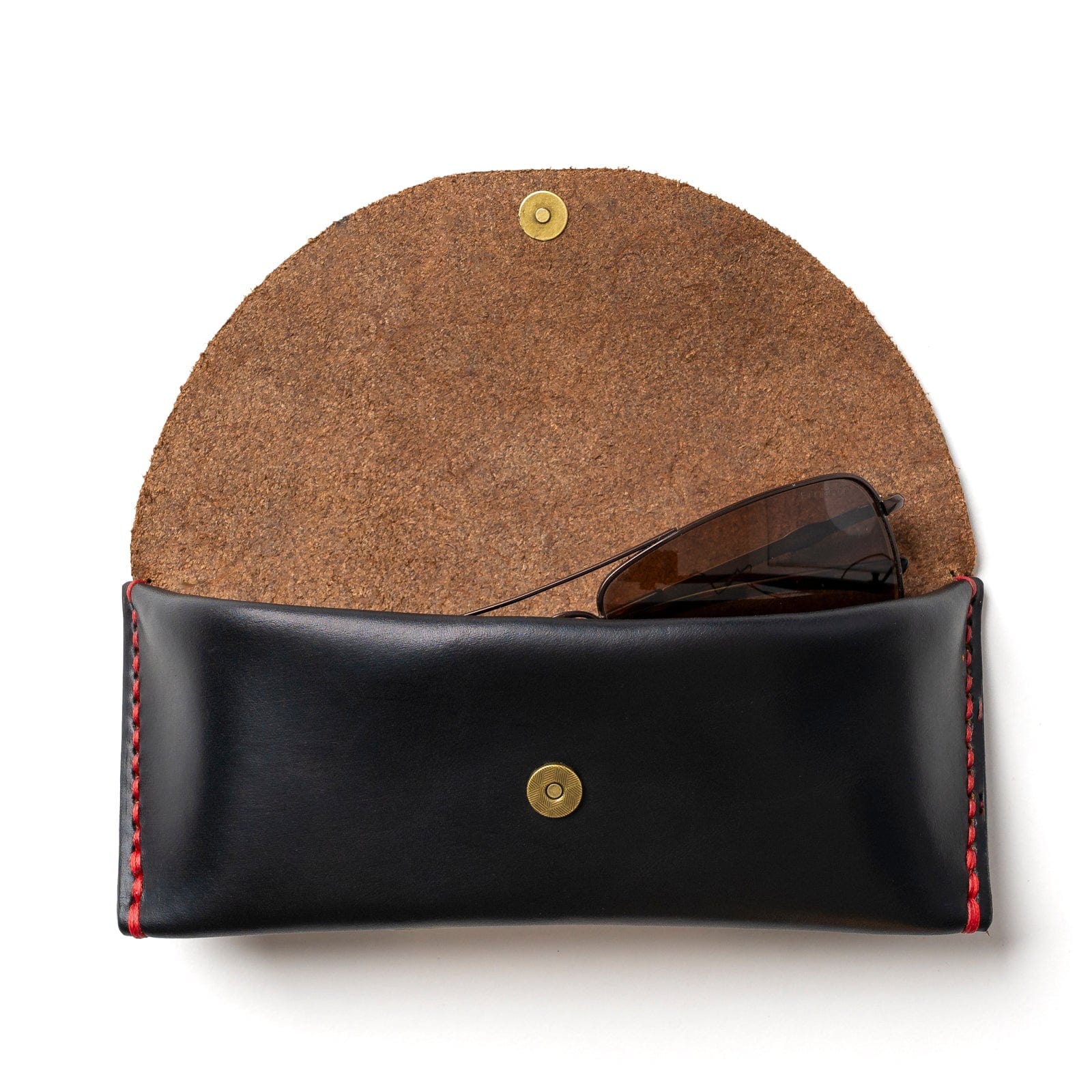 Portland Leather Sunglasses Case Black