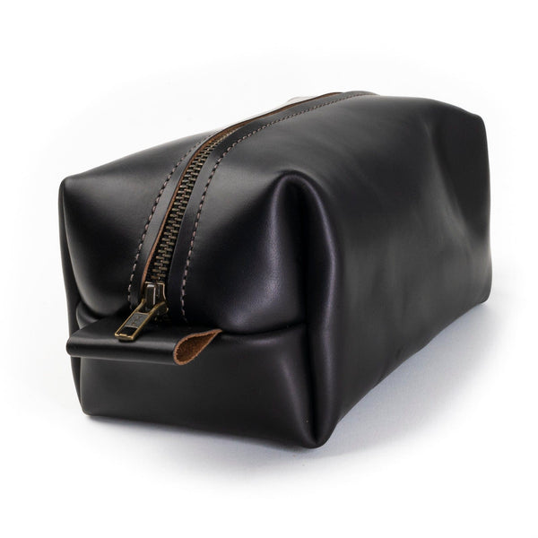 Small leather dopp kit on sale