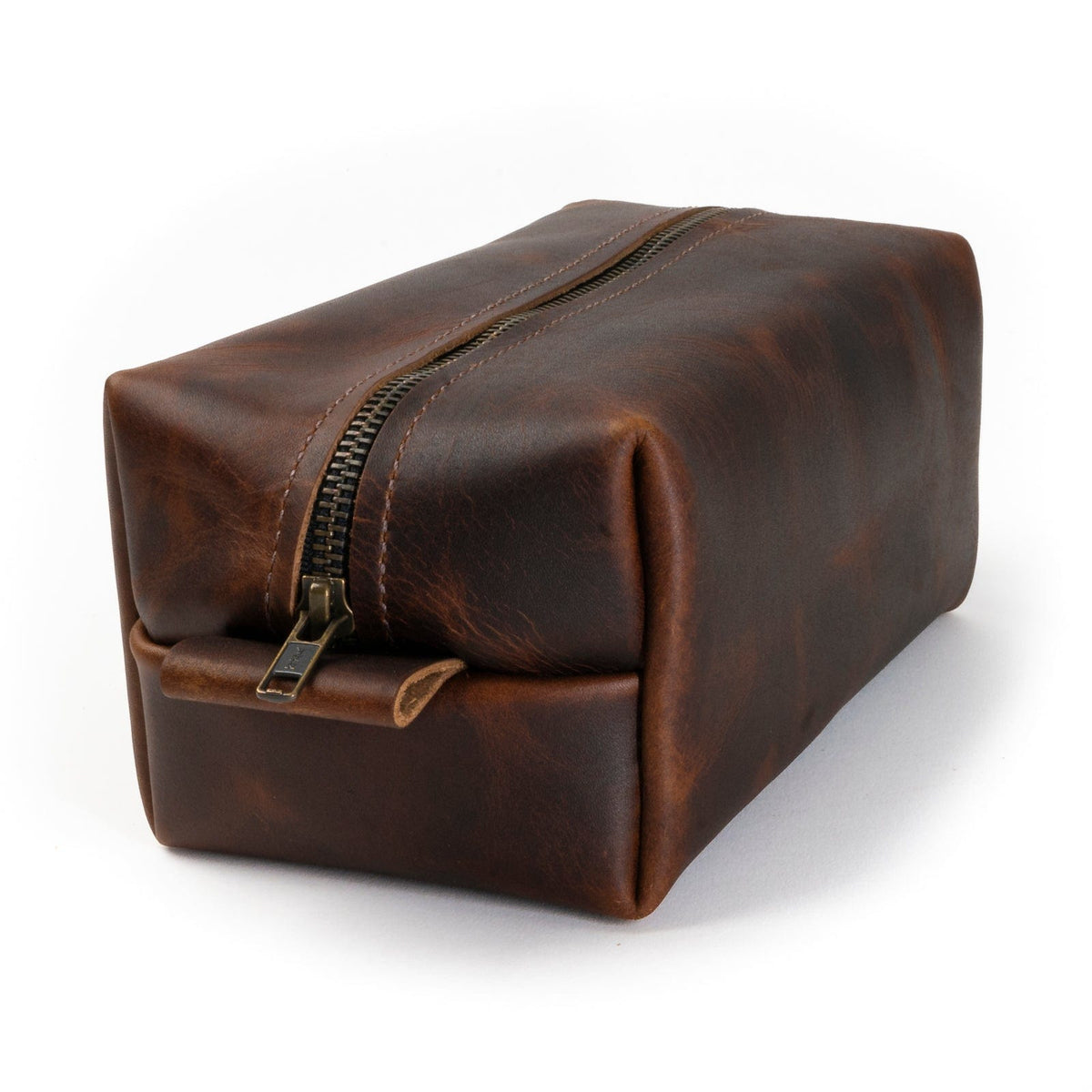 Heritage Brown Leather Toiletry Bag: Durable & Perfect for Travels ...