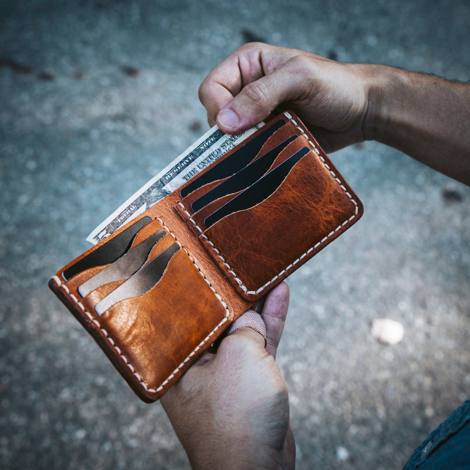 POPSEWING Cow Leather Wallet Kit DIY Wallet Making Kit Custom Handmade  Bifold Slim Wallet Personalized Gift (Vertical Black-DIY Kits)