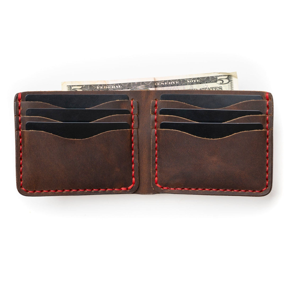 Heritage Brown Leather Billfold Wallet | Popov Leather - Popov Leather®