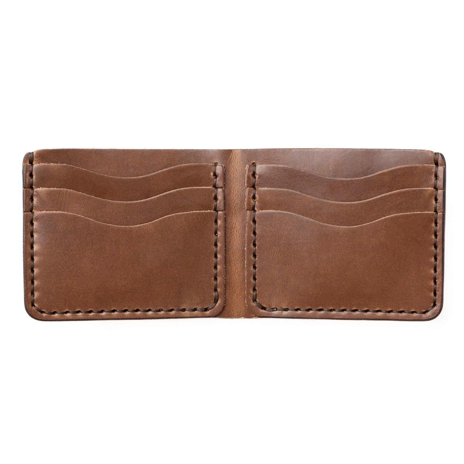 Brown Vegetable Tanned Leather Bifold Tan Wallet. Handmade for 2024 Man. Handstitched, Durable, Well Made