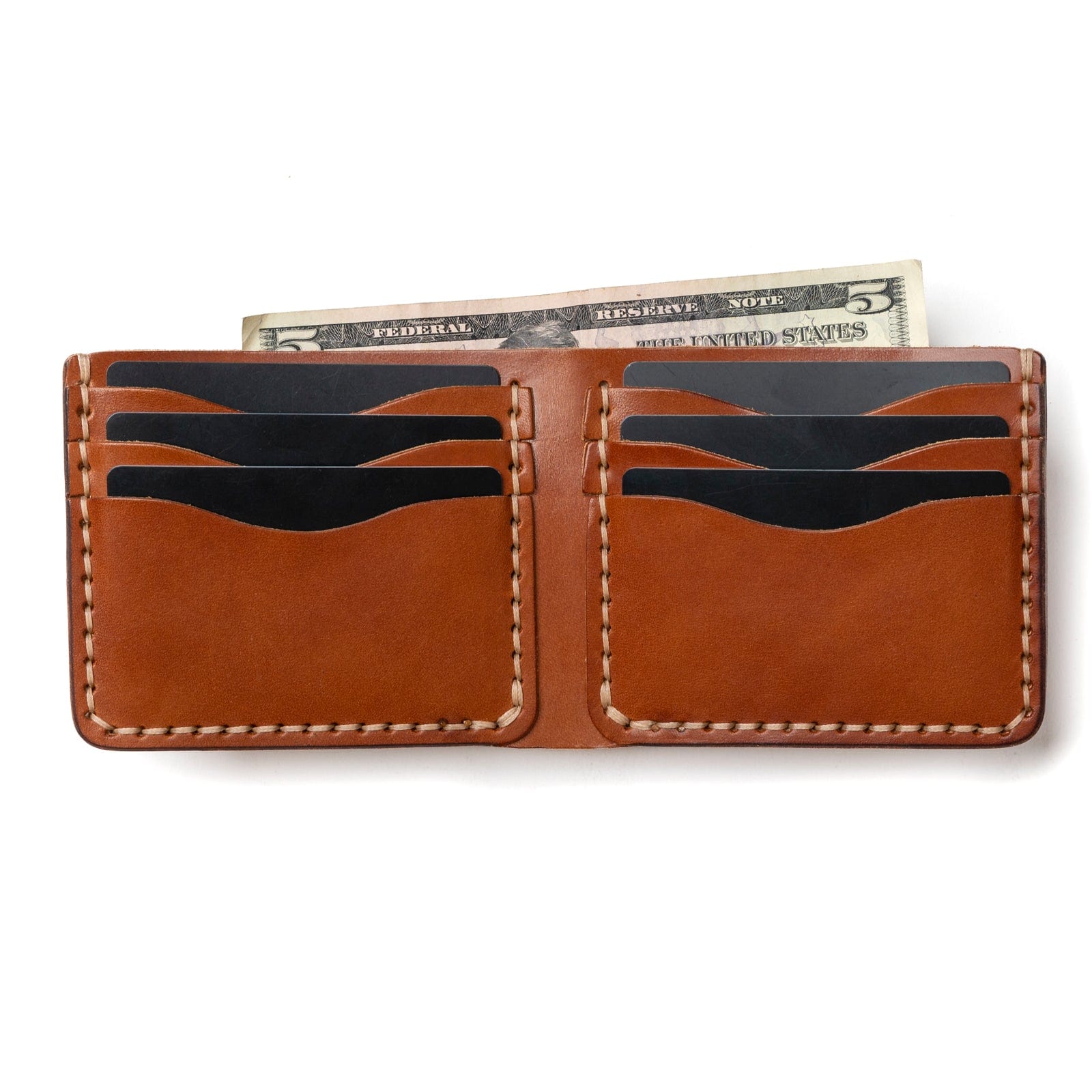 Whiskey Leather Billfold Wallet | Popov Leather - Popov Leather®