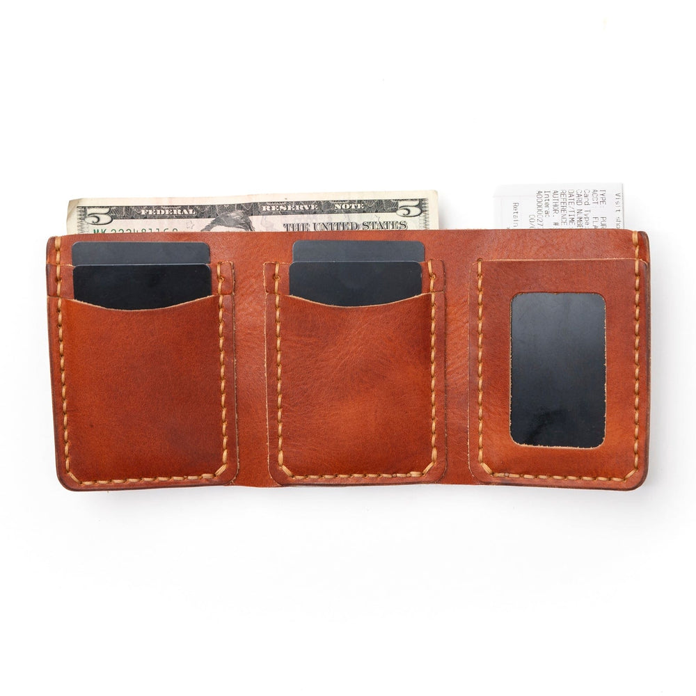 English Tan Leather Trifold Wallet: A Statement Of Elegance - Popov 