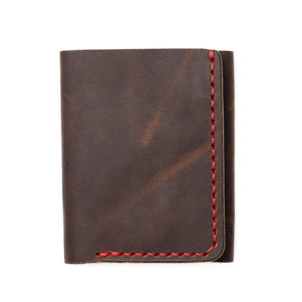 Leather Trifold Wallet - Heritage Brown Brown