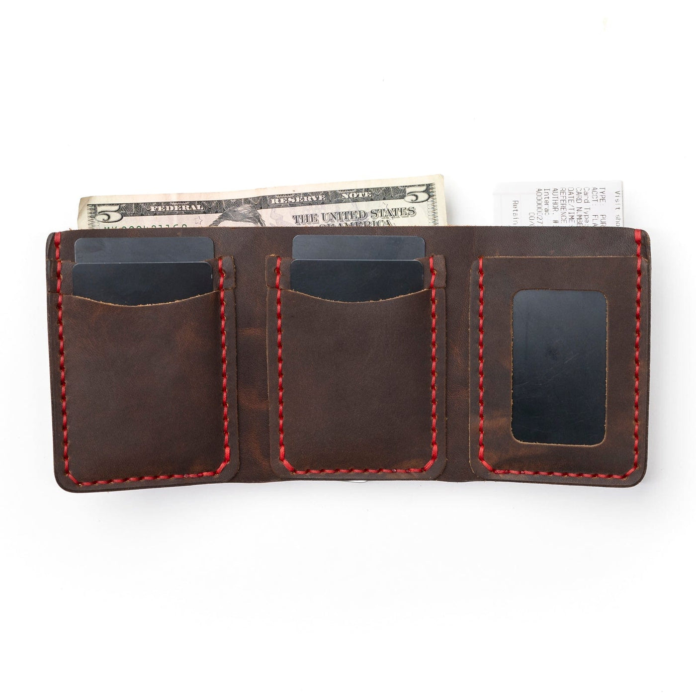 Heritage Brown Leather Trifold Wallet: Stylish and Functional - Popov ...