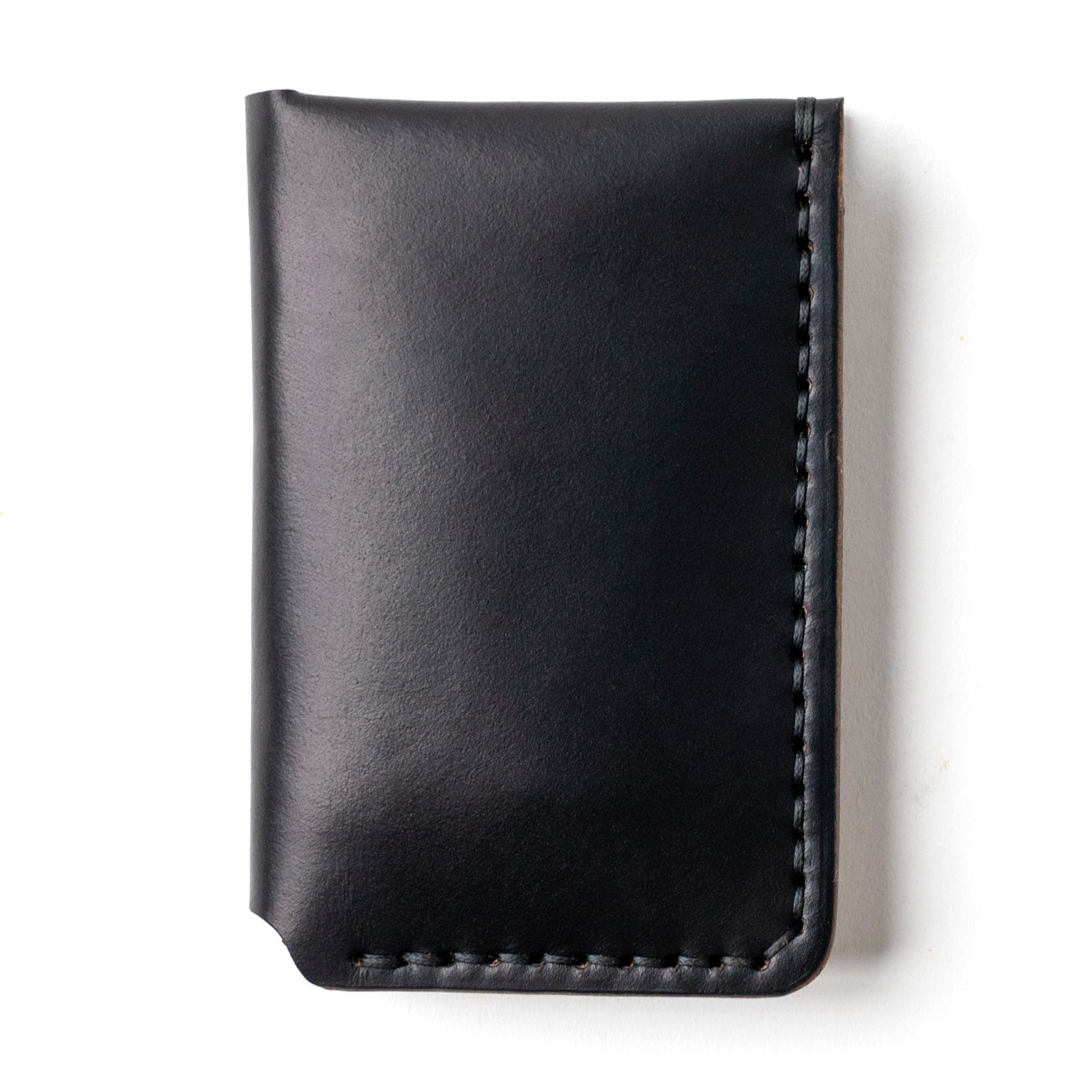 Leather Vertical Wallet - Black Popov Leather®