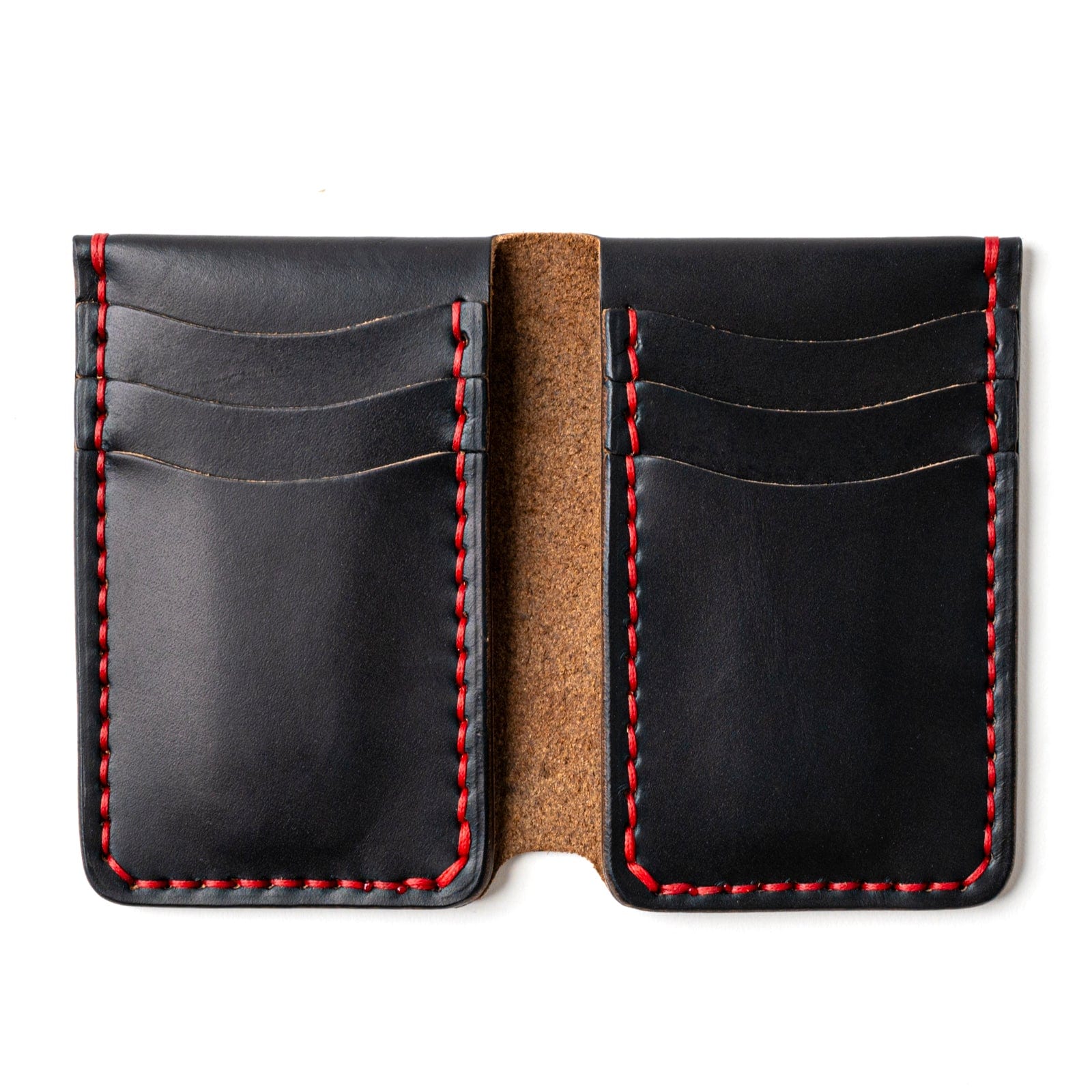 Leather Vertical Wallet - Black Popov Leather®