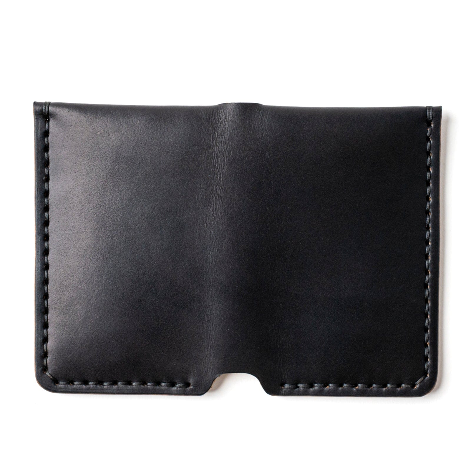 Leather Vertical Wallet - Black Popov Leather®