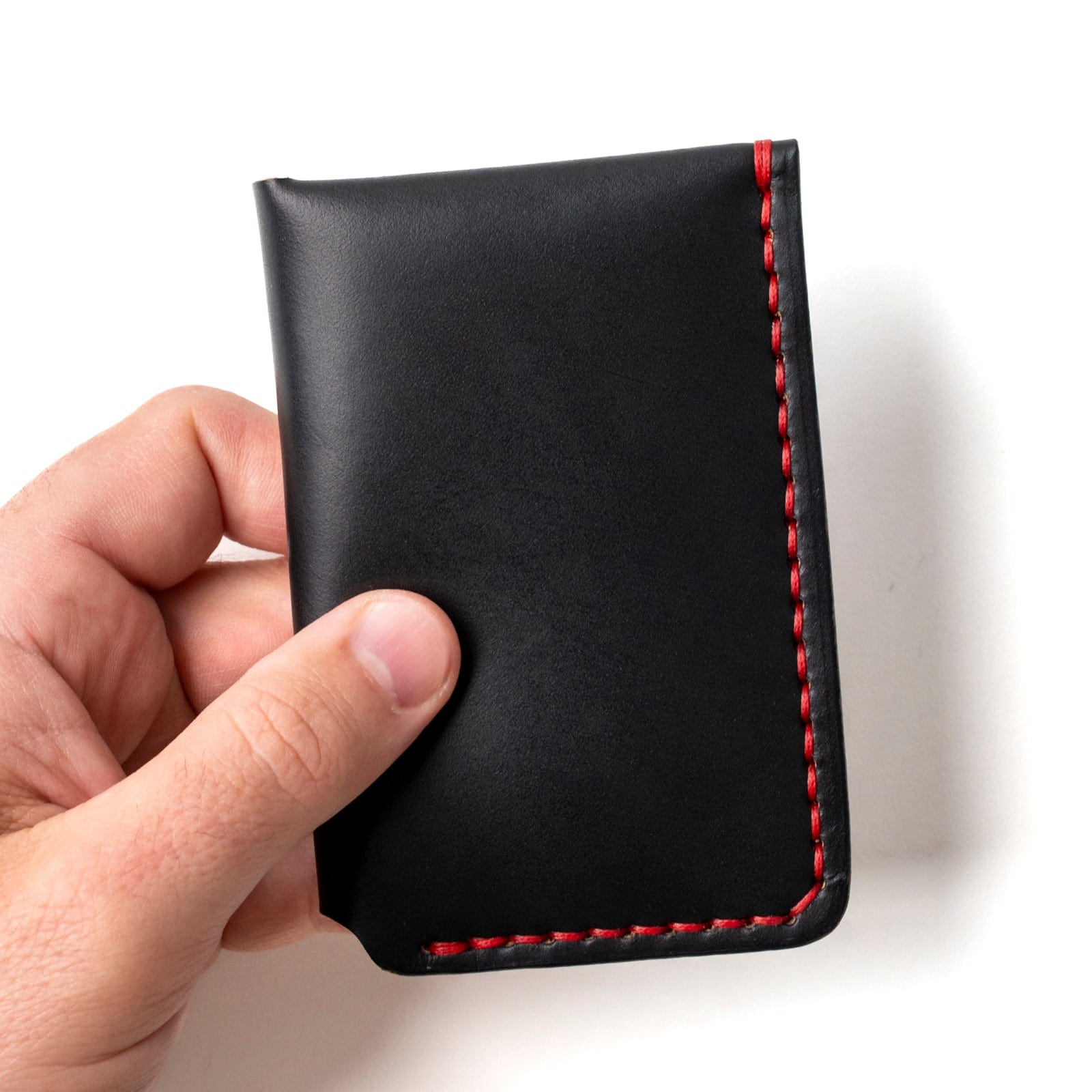 Leather Vertical Wallet - Black Popov Leather®