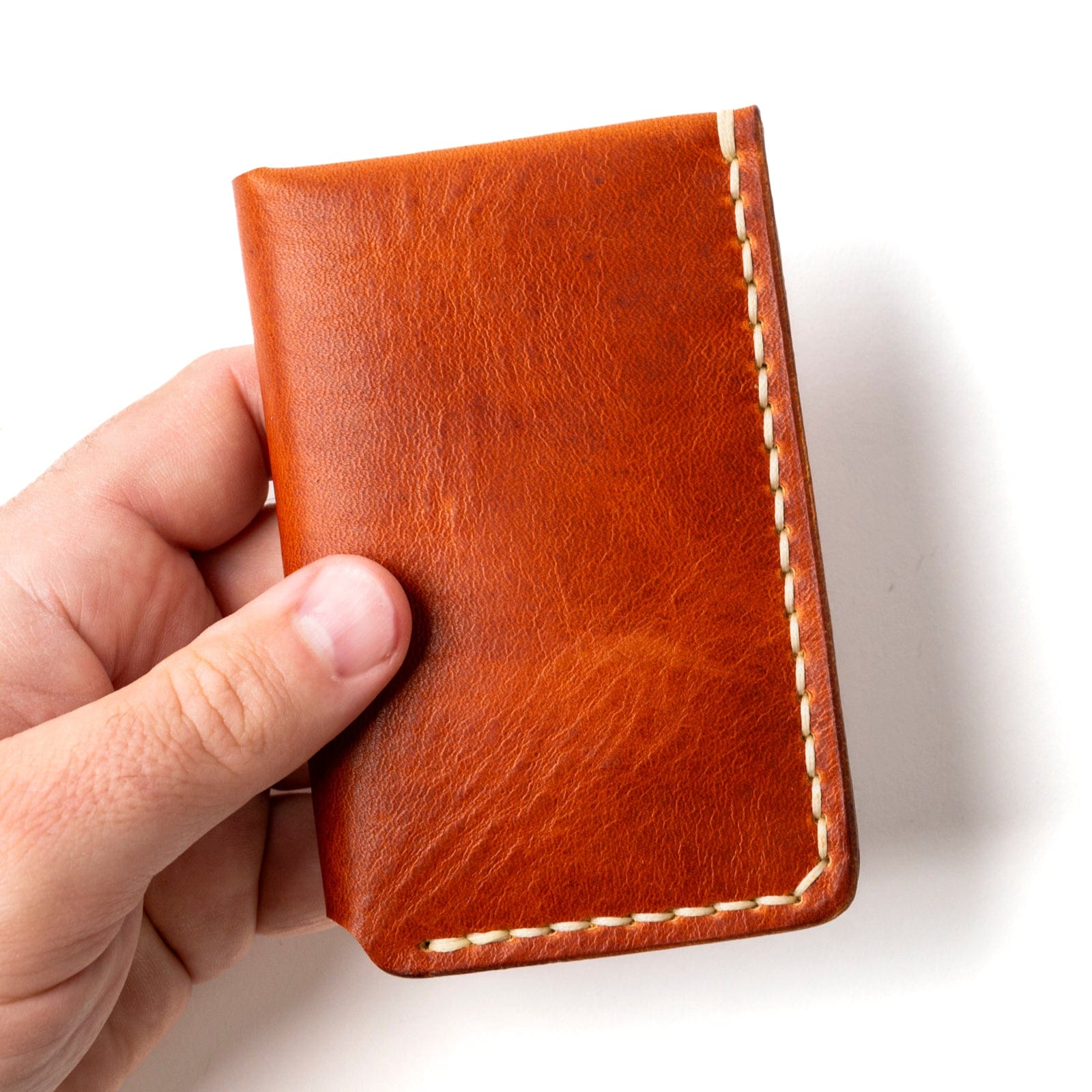 Leather Vertical Wallet - English Tan Popov Leather®